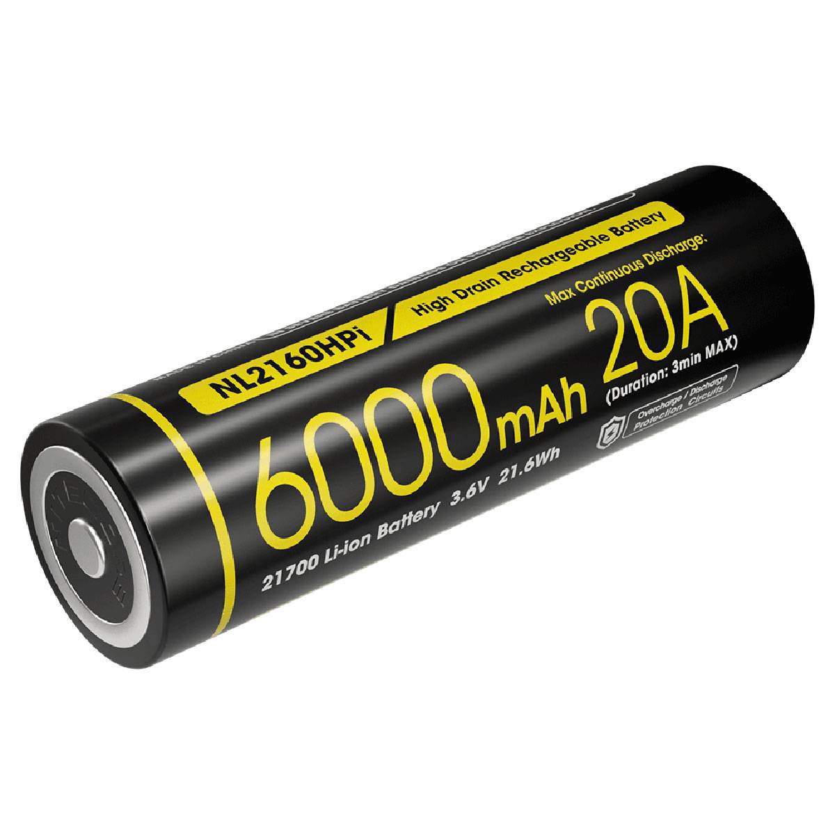 Nitecore NL2160HPi 21700 - Li-Ion Akku 6000mAH Max. 20A