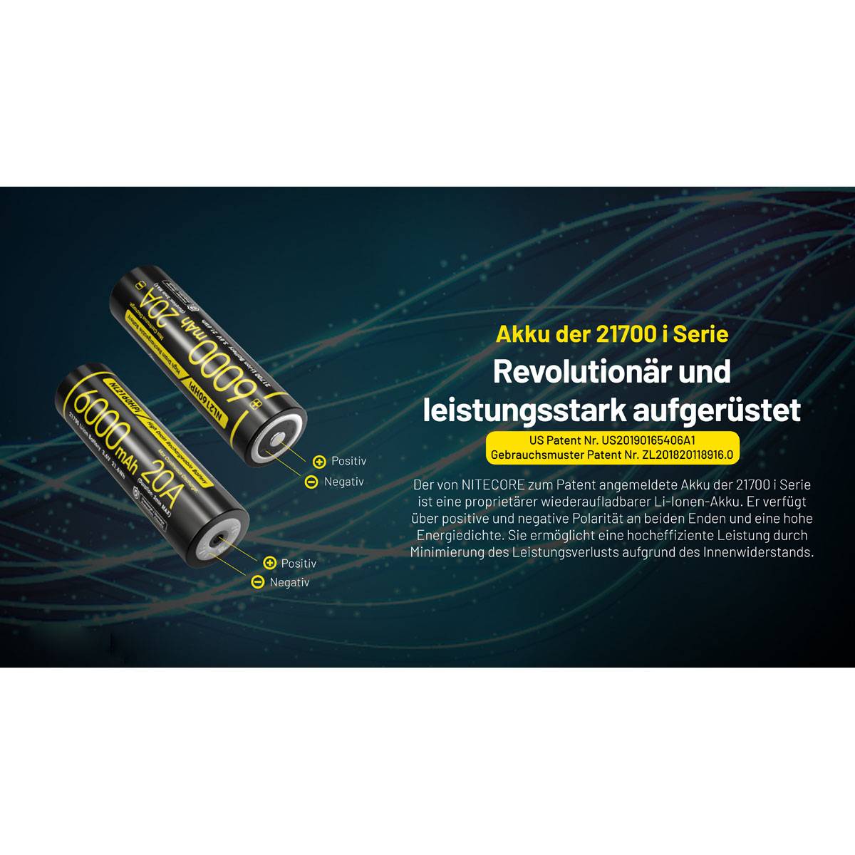 Nitecore NL2160HPi 21700 - Li-Ion Akku 6000mAH Max. 20A