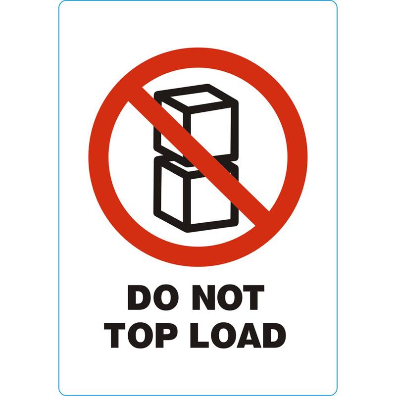 rillprint Hinweisetiketten "DO NOT TOP LOAD"