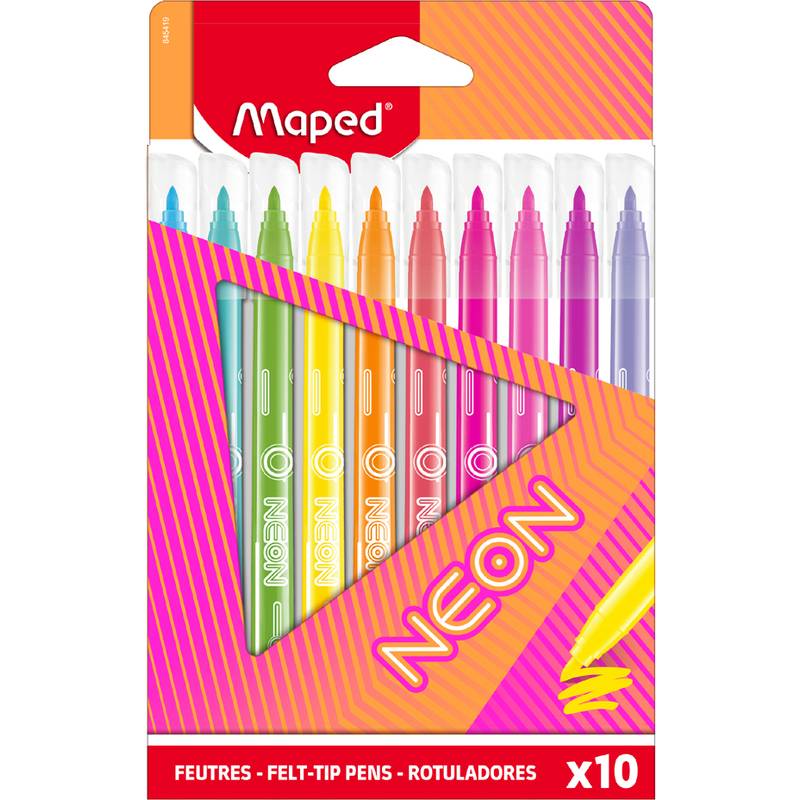 Maped Fasermaler NEON, 10er Kartonetui