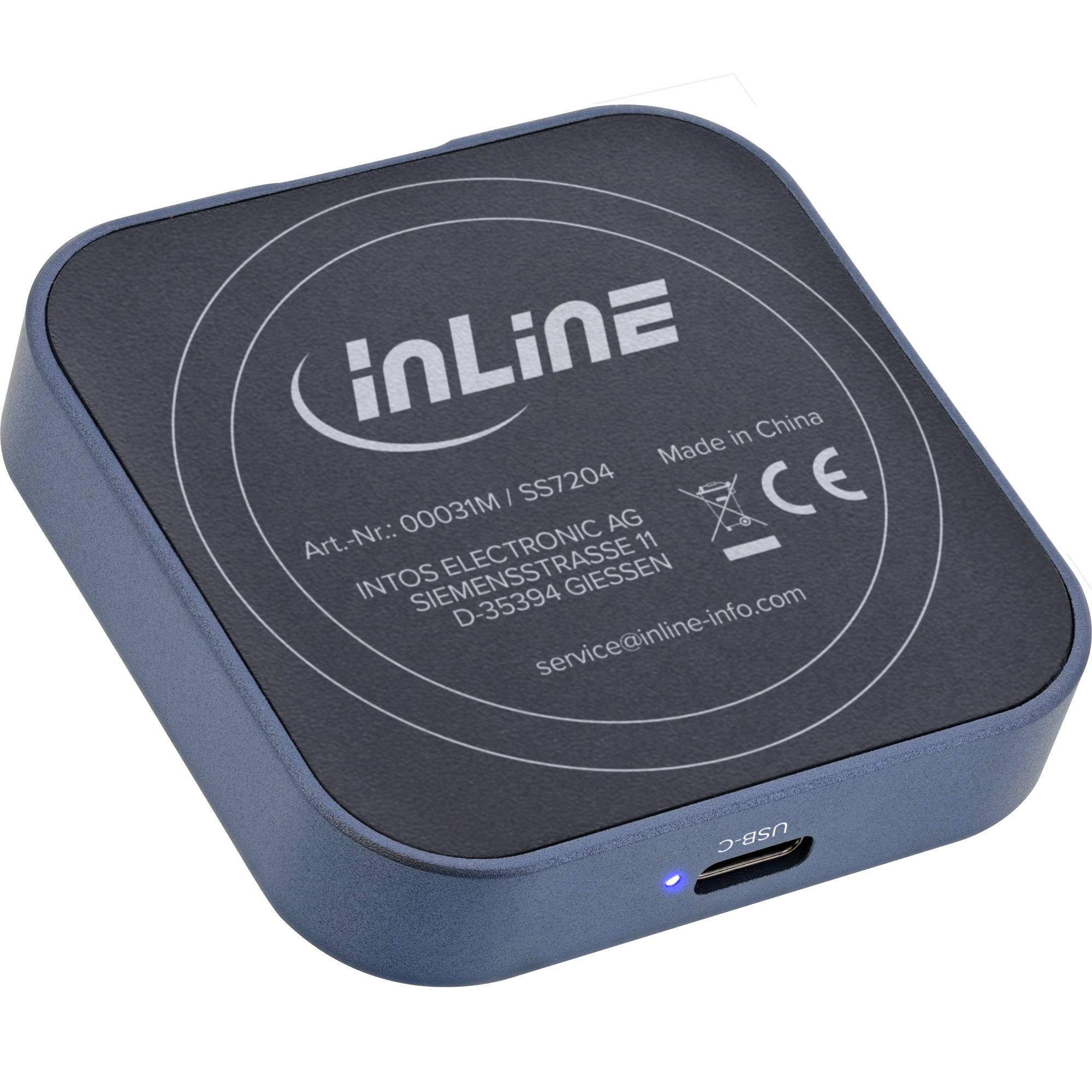 InLine Clip Case Magnetisches USB-C Gehäuse für SATA III &amp; NVMe M.2 SSDs