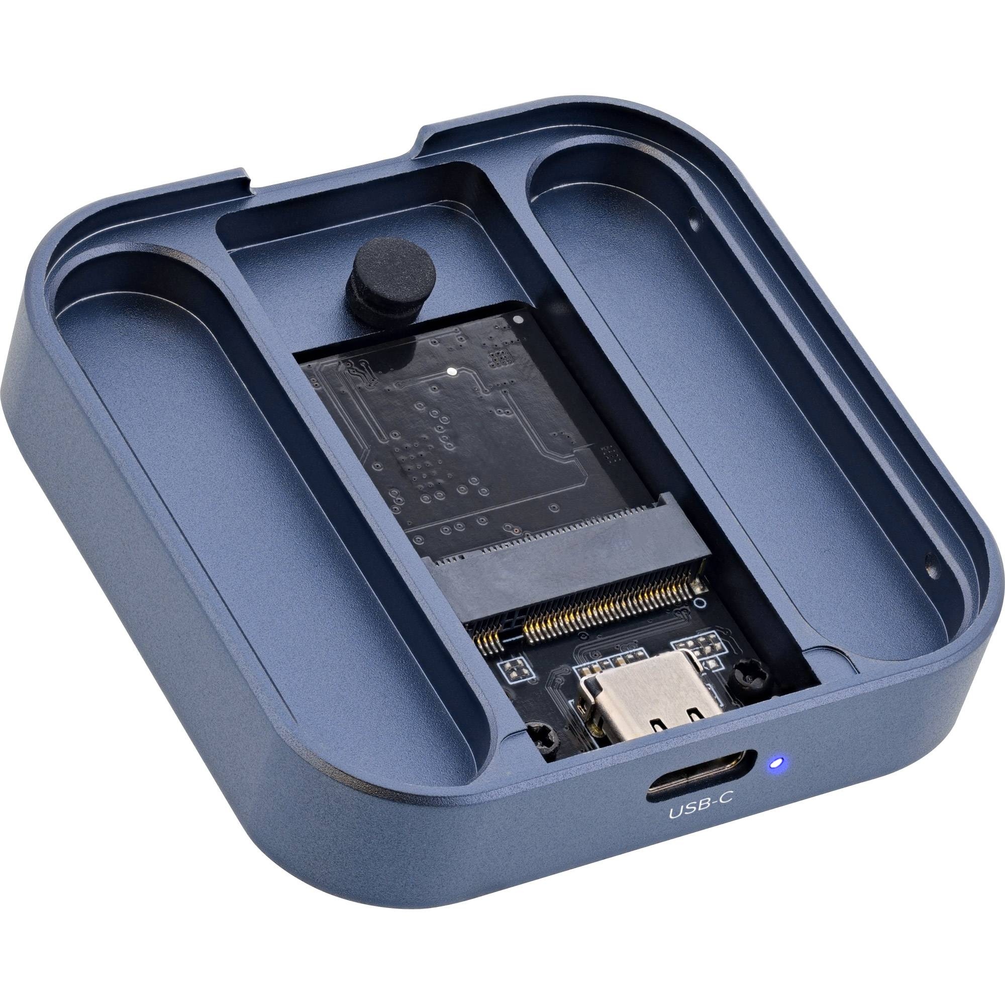 InLine Clip Case Magnetisches USB-C Gehäuse für SATA III &amp; NVMe M.2 SSDs