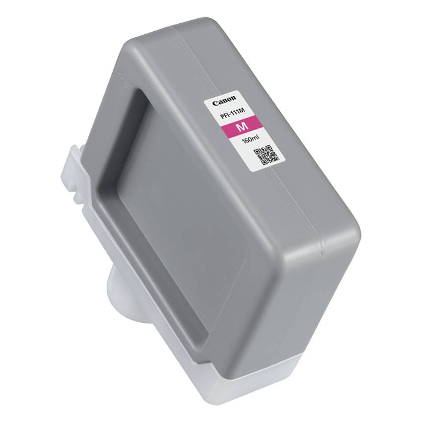 Grauer Canon-Tintenbehalter mit der Bezeichnung „PFI-111M
