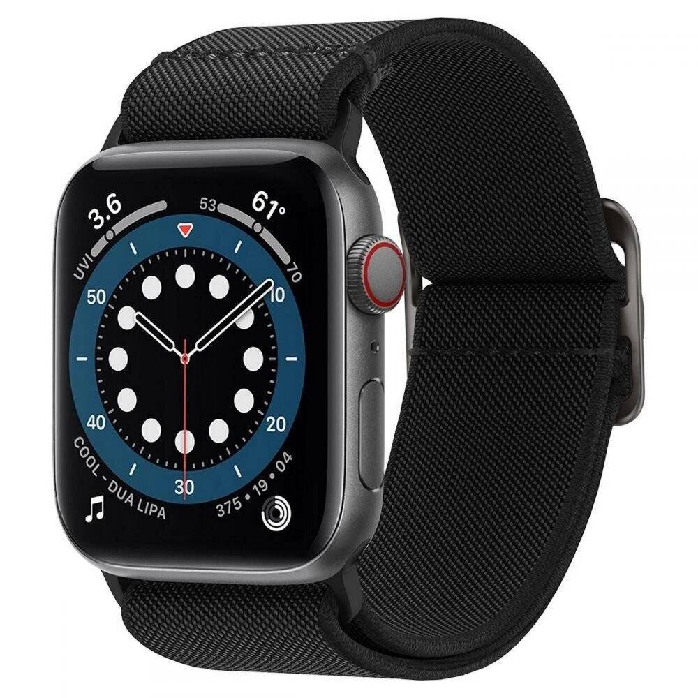 Spigen Fit Lite Armband Apple Watch 4/5/6/7/8/9/SE/Ultra 42/44/45/49 mm – Schwarz