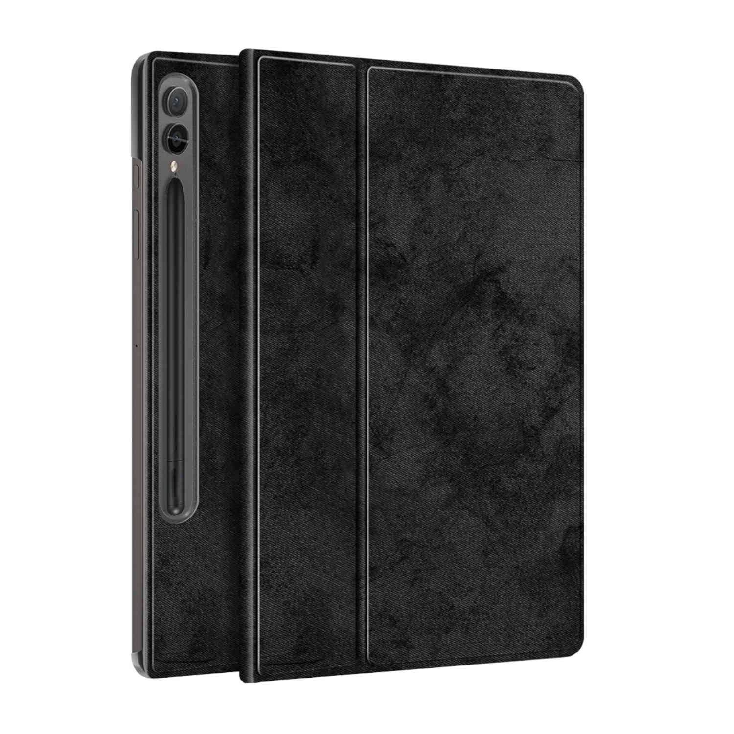 Für Samsung Galaxy Tab S10 FE / S9 u. FE 360 Grad Kunstleder Hülle Tablet Tasche