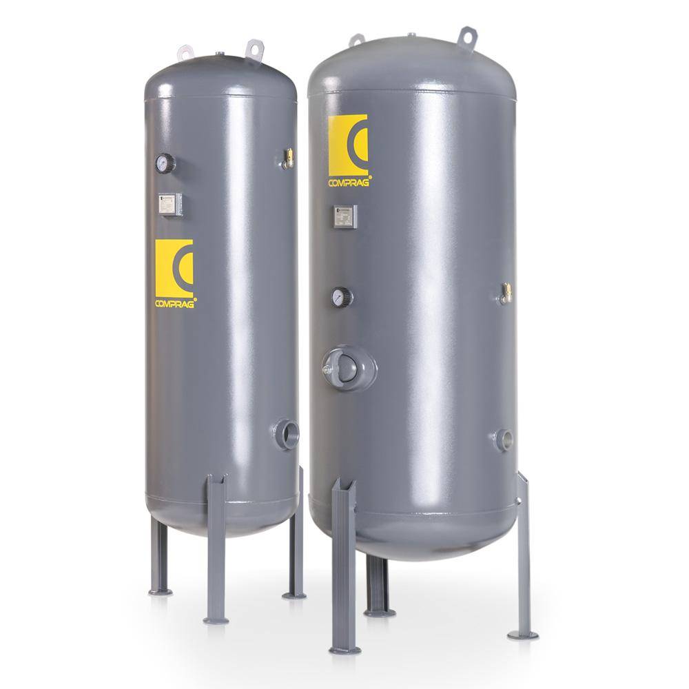 DRUCKLUFTBEHÄLTER RV-1500-P-11 - Volumen 1500 l - pulverbeschichtet RAL 7015, außen