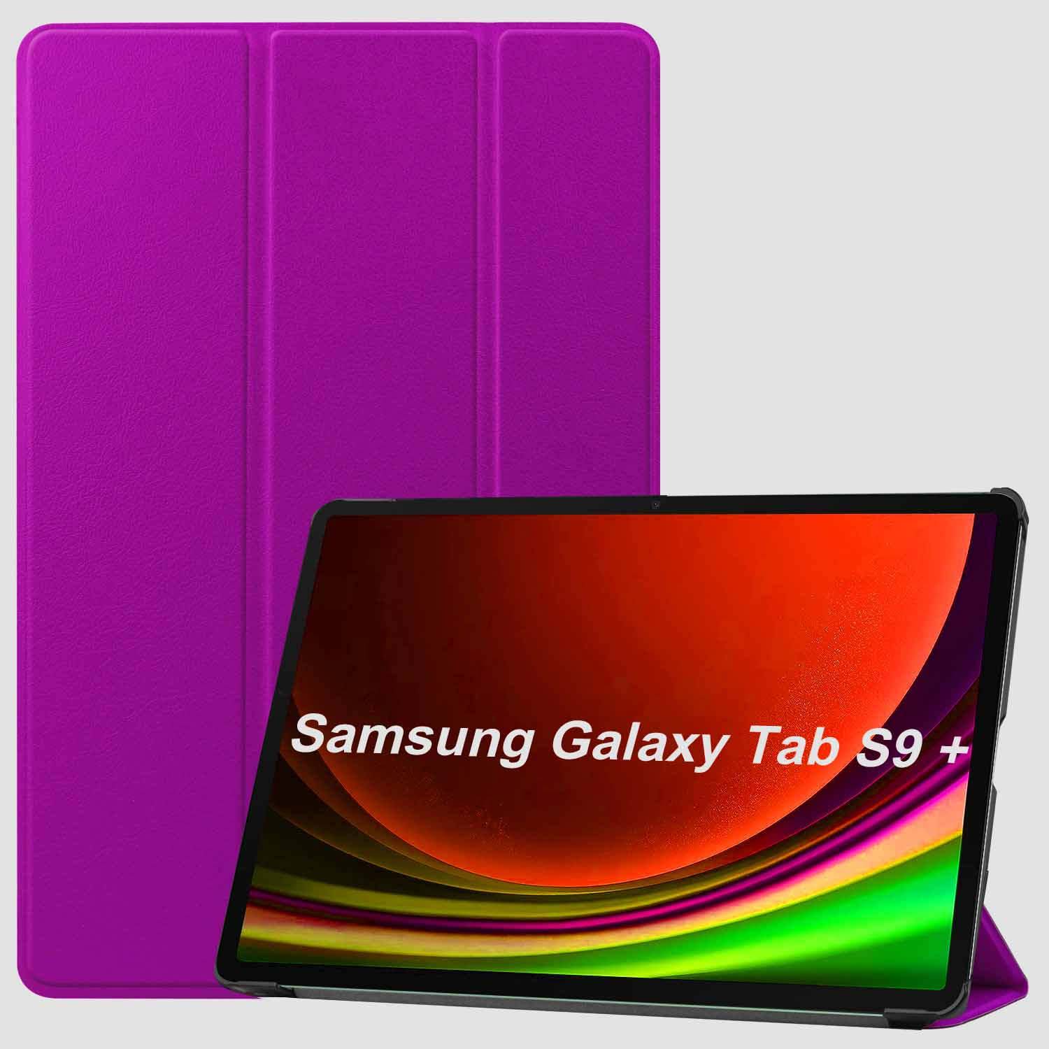 Für Samsung Galaxy Tab S10 Plus / S9 Plus FE Plus / S8 Plus 3folt Wake UP Smart Cover Tablet Tasche Hülle/