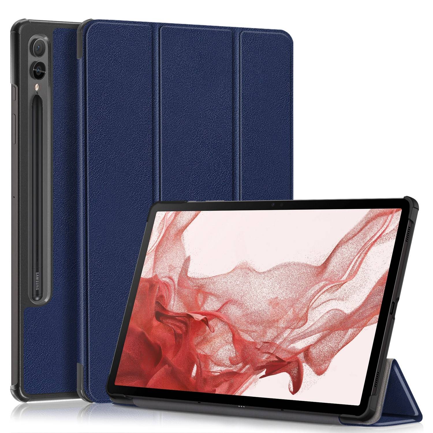 Für Samsung Galaxy Tab S10 Plus / S9 Plus FE Plus / S8 Plus 3folt Wake UP Smart Cover Tablet Tasche Hülle/