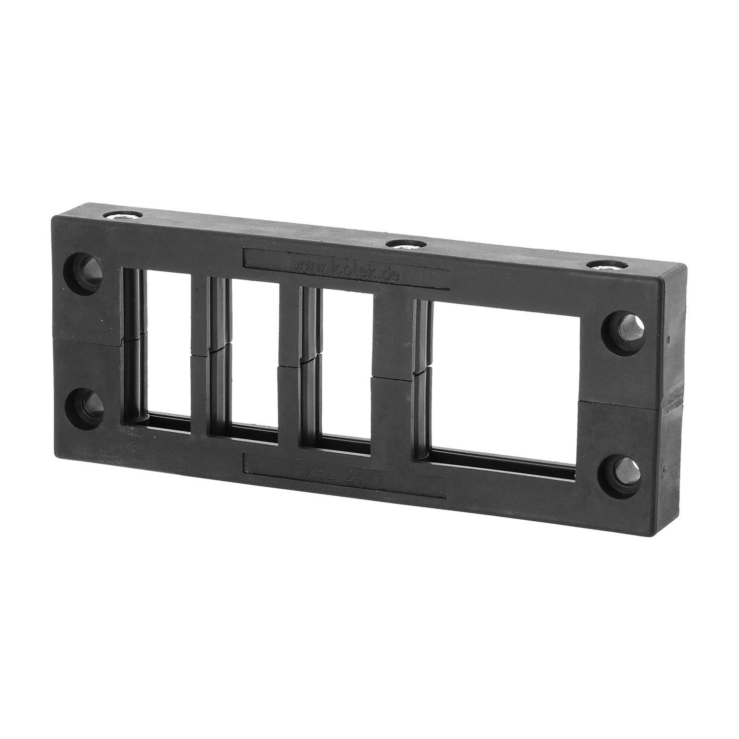 42247 icotek Kabeleinführungsleiste KEL24/07 für Kabeltüllen 6x klein / 1x groß Montageausschnitt 112,0mm x 36,0mm -