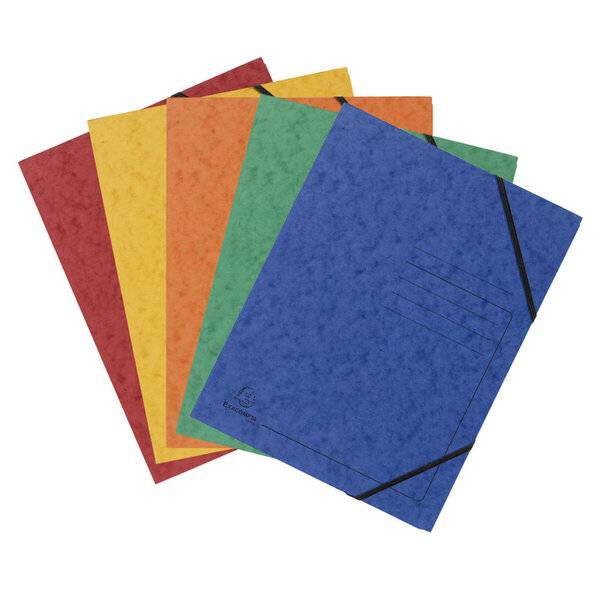 Sammelmappe - A4 355 g/qm Gummizug 5 Stück sortiert.