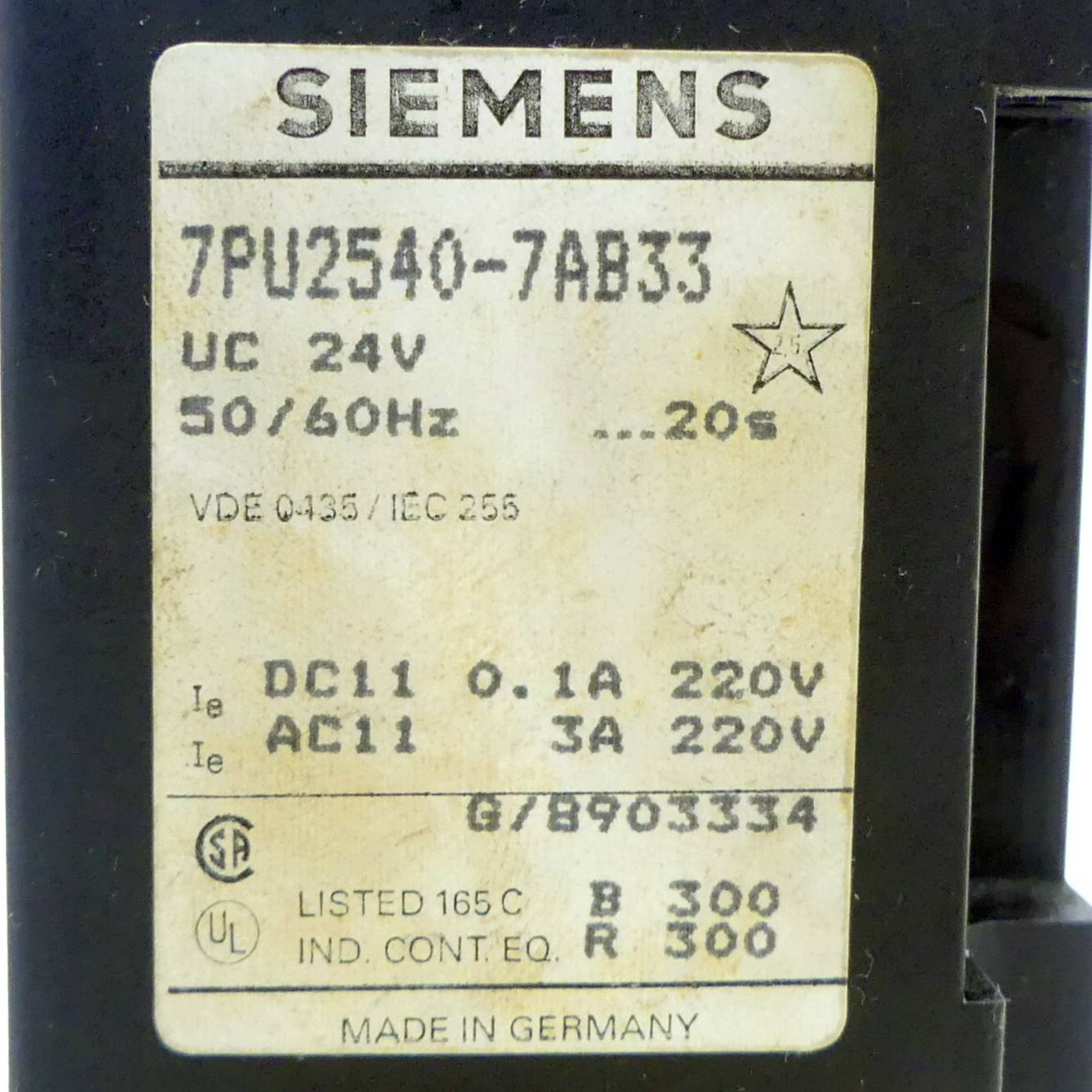 Siemens Zeitrelais 7PU2540-7AB33 20s (7PU2540-7AB33)