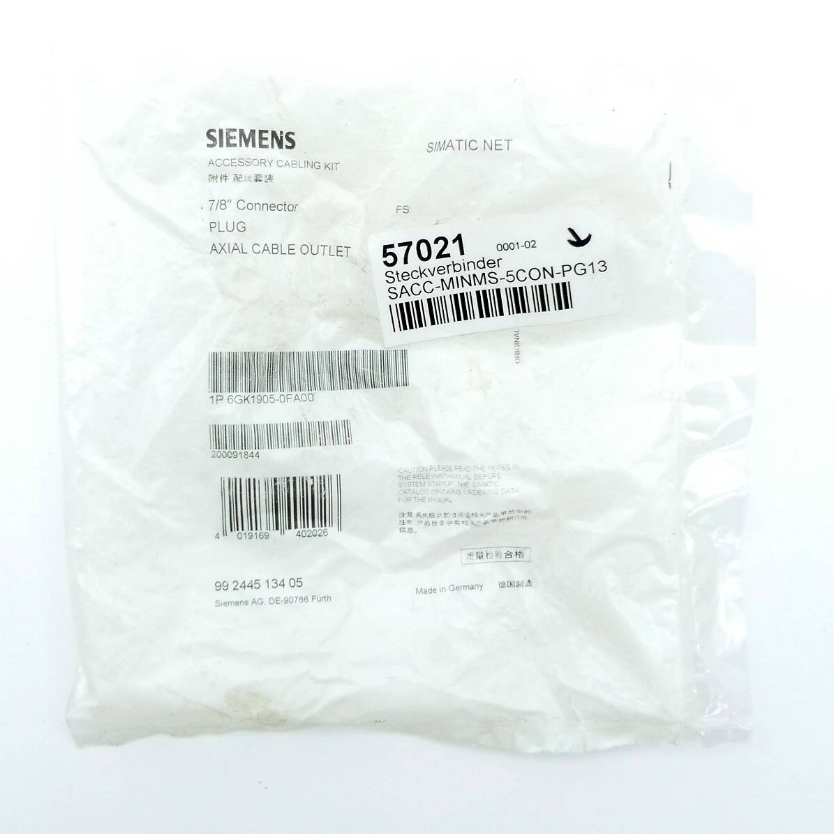 Siemens Steckverbinder SACC-MINMS-5CON-PG13 (99244513405)