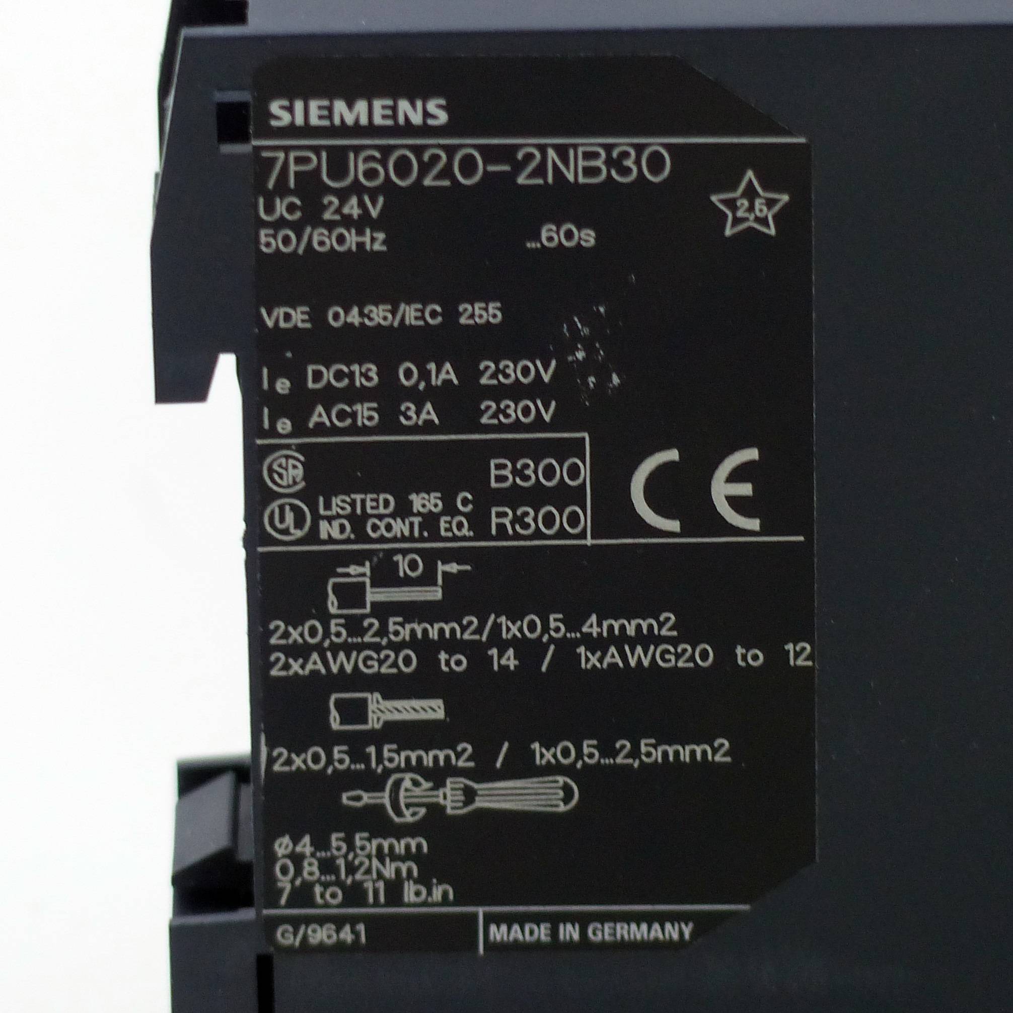 Siemens Stern-Dreieck Zeitrelais (7PU6020-2NB30)