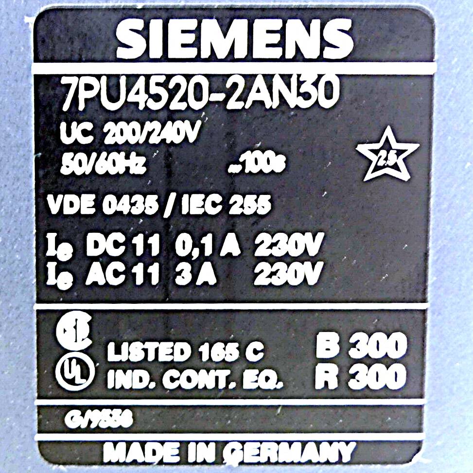 Siemens 2 Pieces Zeitrelais 7PU (7PU45 20-2AN30)