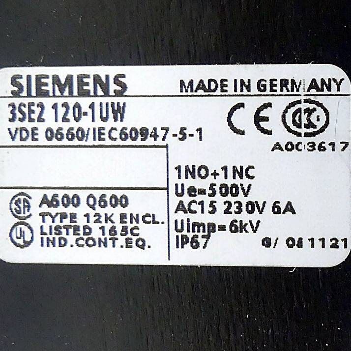 Siemens Positionsschalter (3SE2120-1UW )