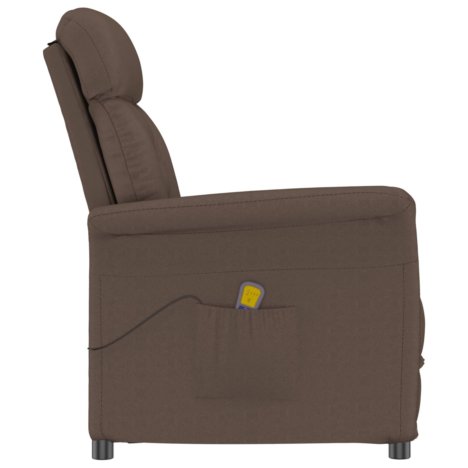 vidaXL Massagesessel Braun Mikrofaser