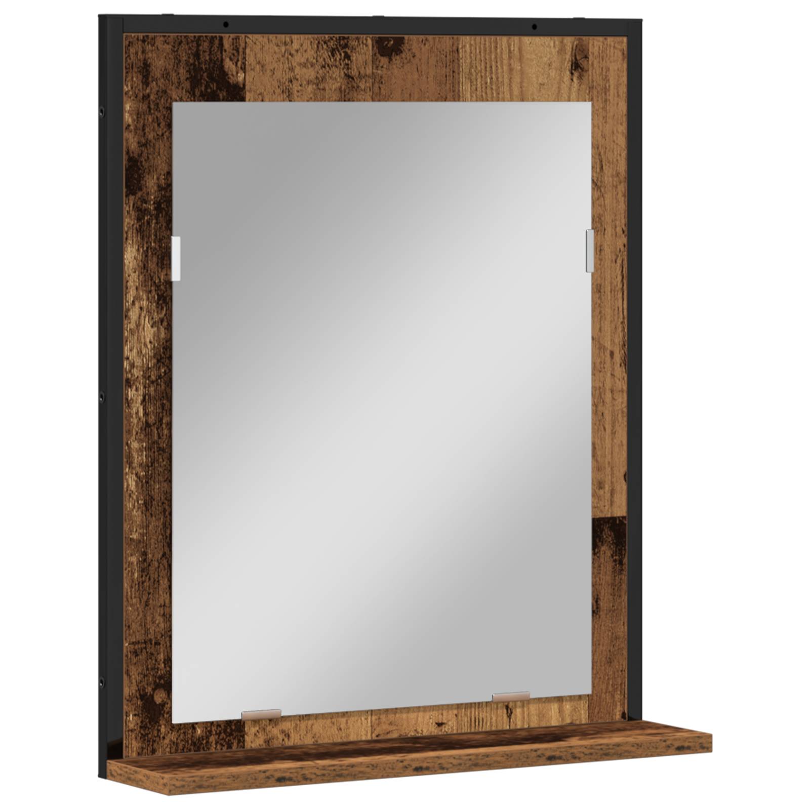 vidaXL Badspiegel Altholz 50x12x60 cm Holzwerkstoff