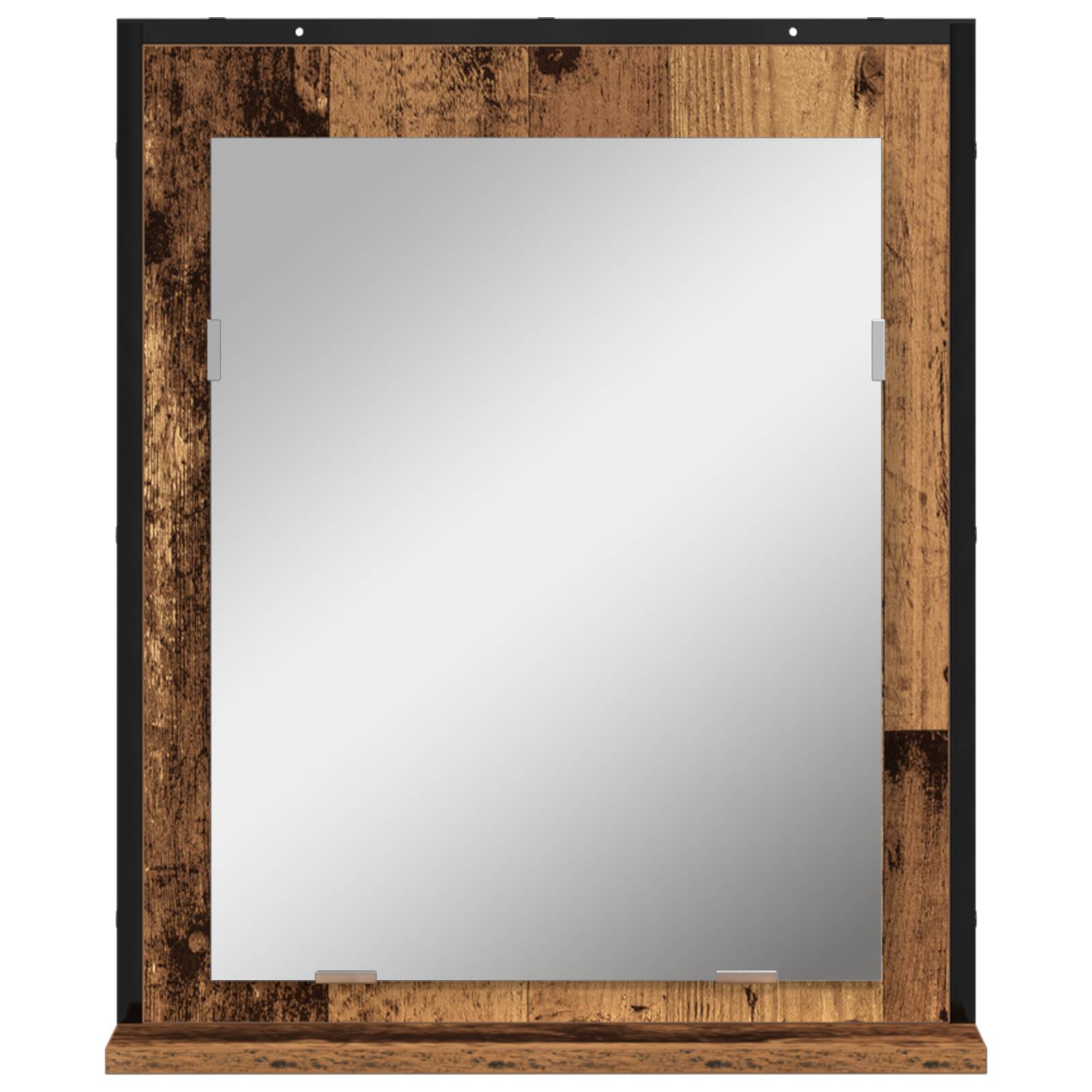 vidaXL Badspiegel Altholz 50x12x60 cm Holzwerkstoff