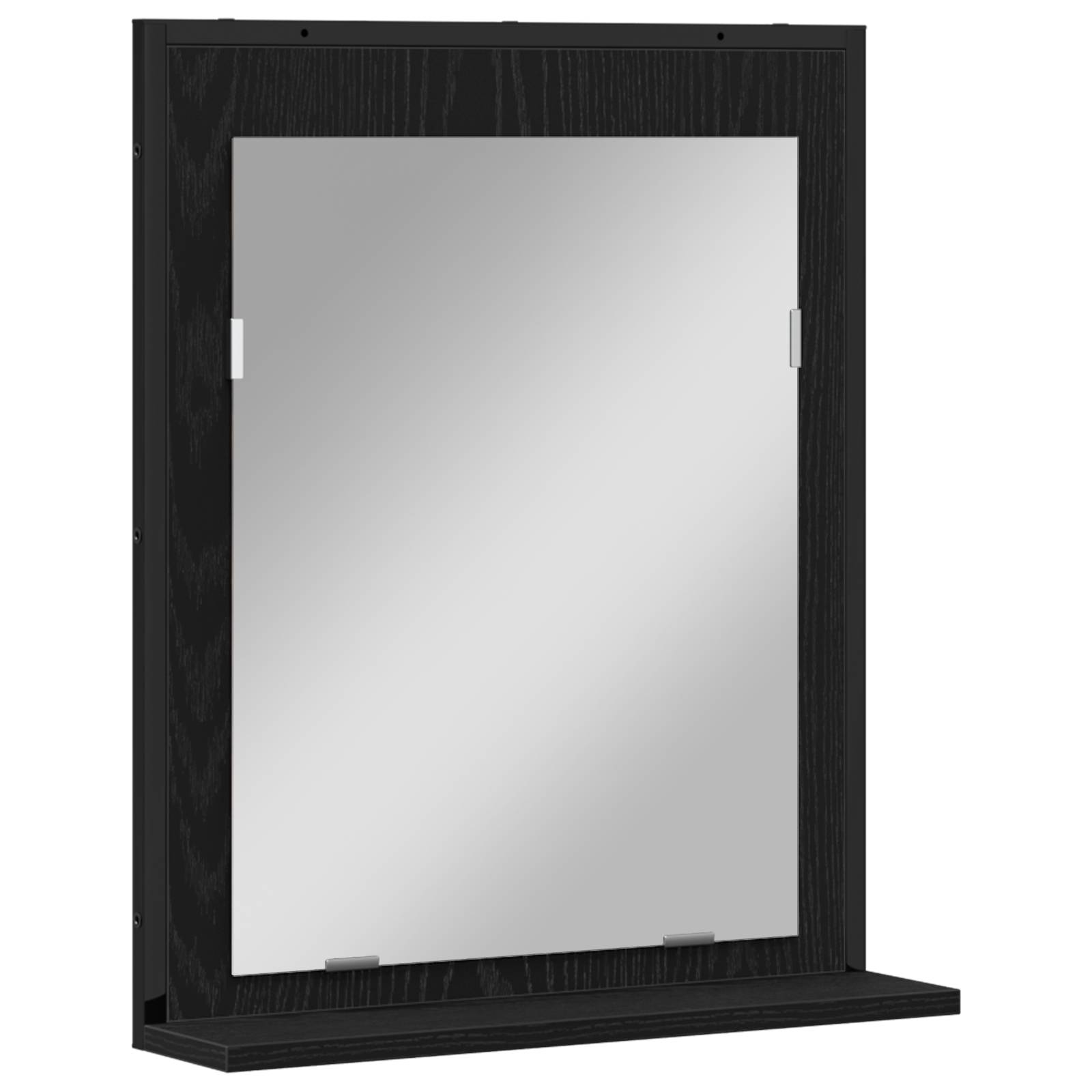 vidaXL Badspiegel Schwarz Eiche 50x12x60 cm Holzwerkstoff