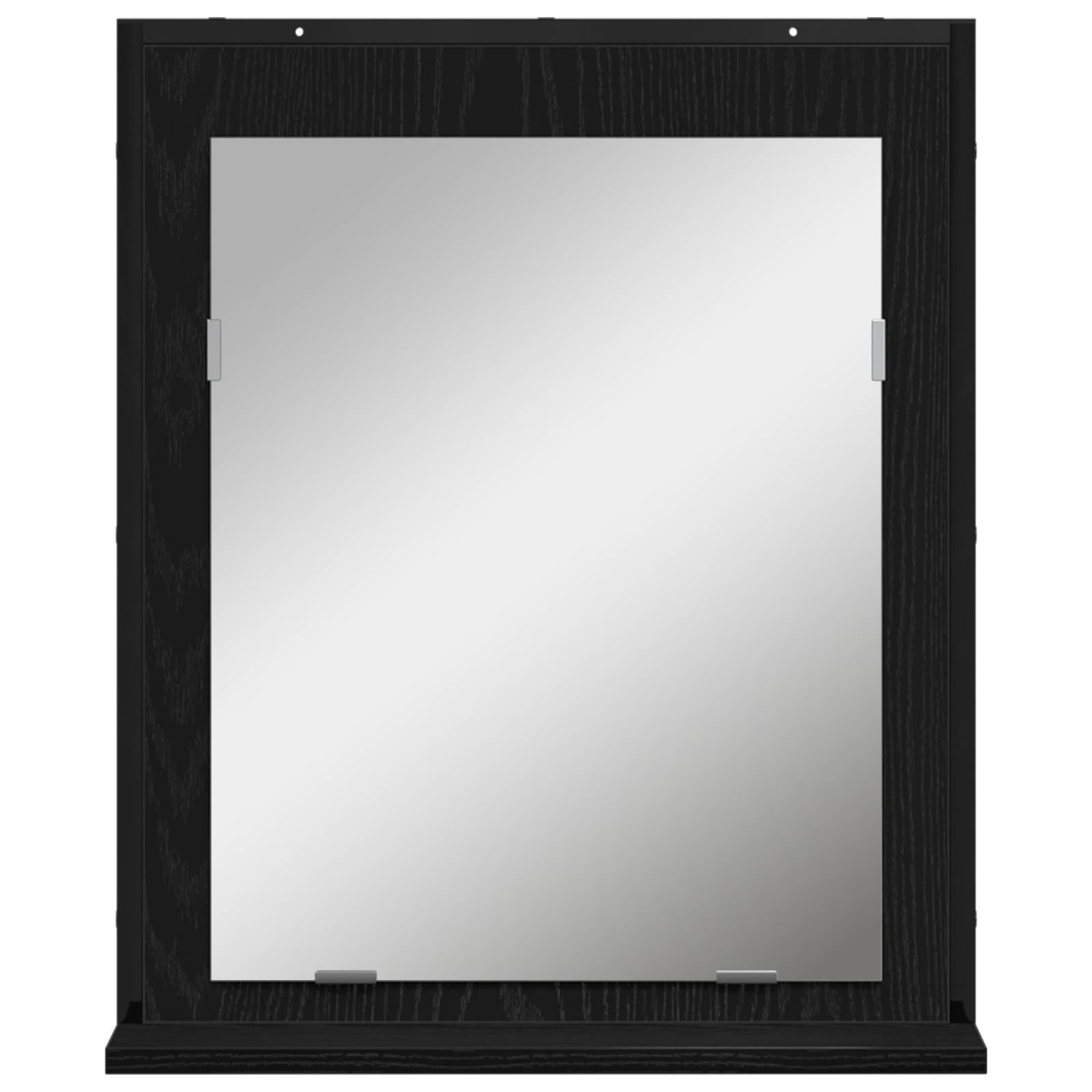 vidaXL Badspiegel Schwarz Eiche 50x12x60 cm Holzwerkstoff