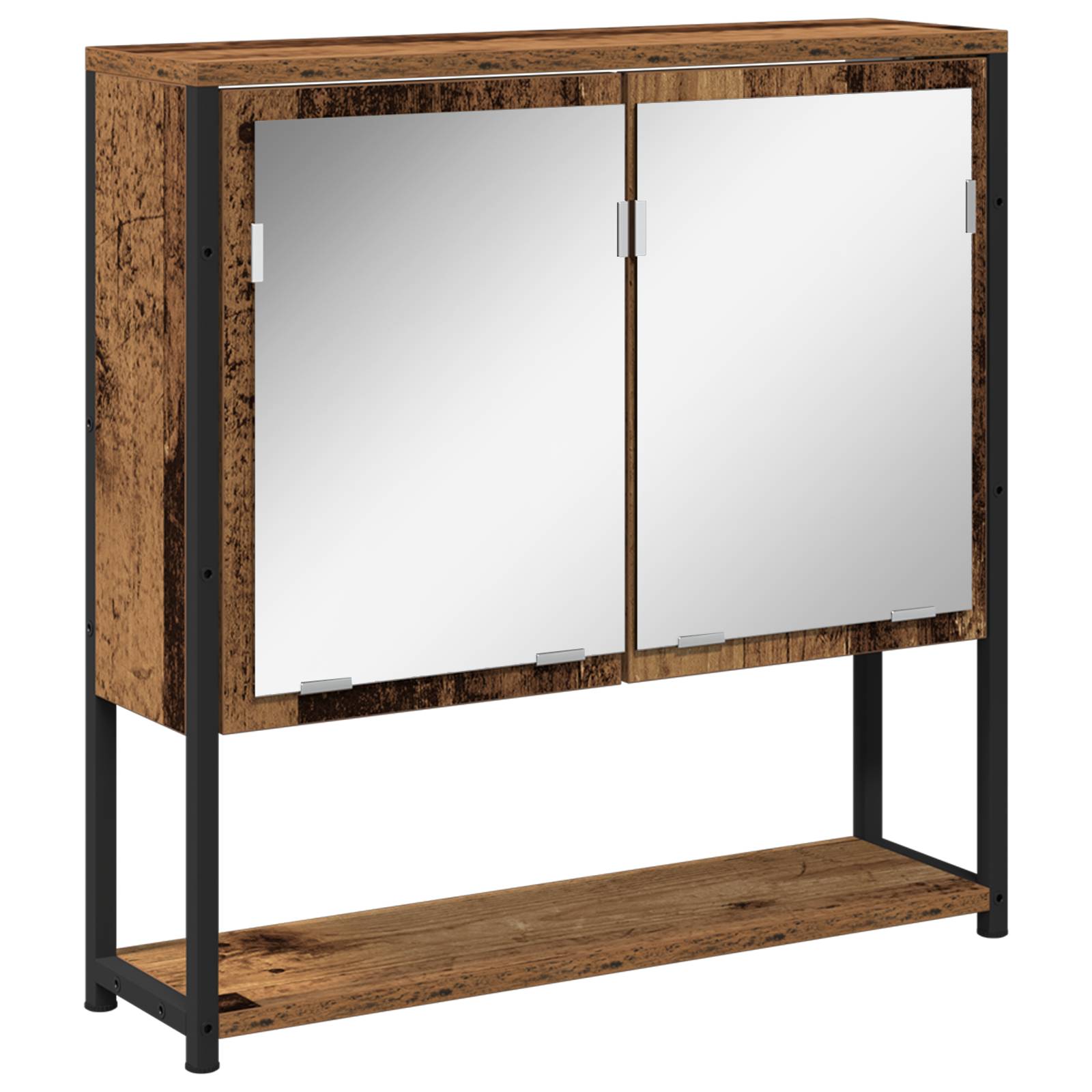 vidaXL Spiegelschrank Altholz 60x16x60 cm Holzwerkstoff