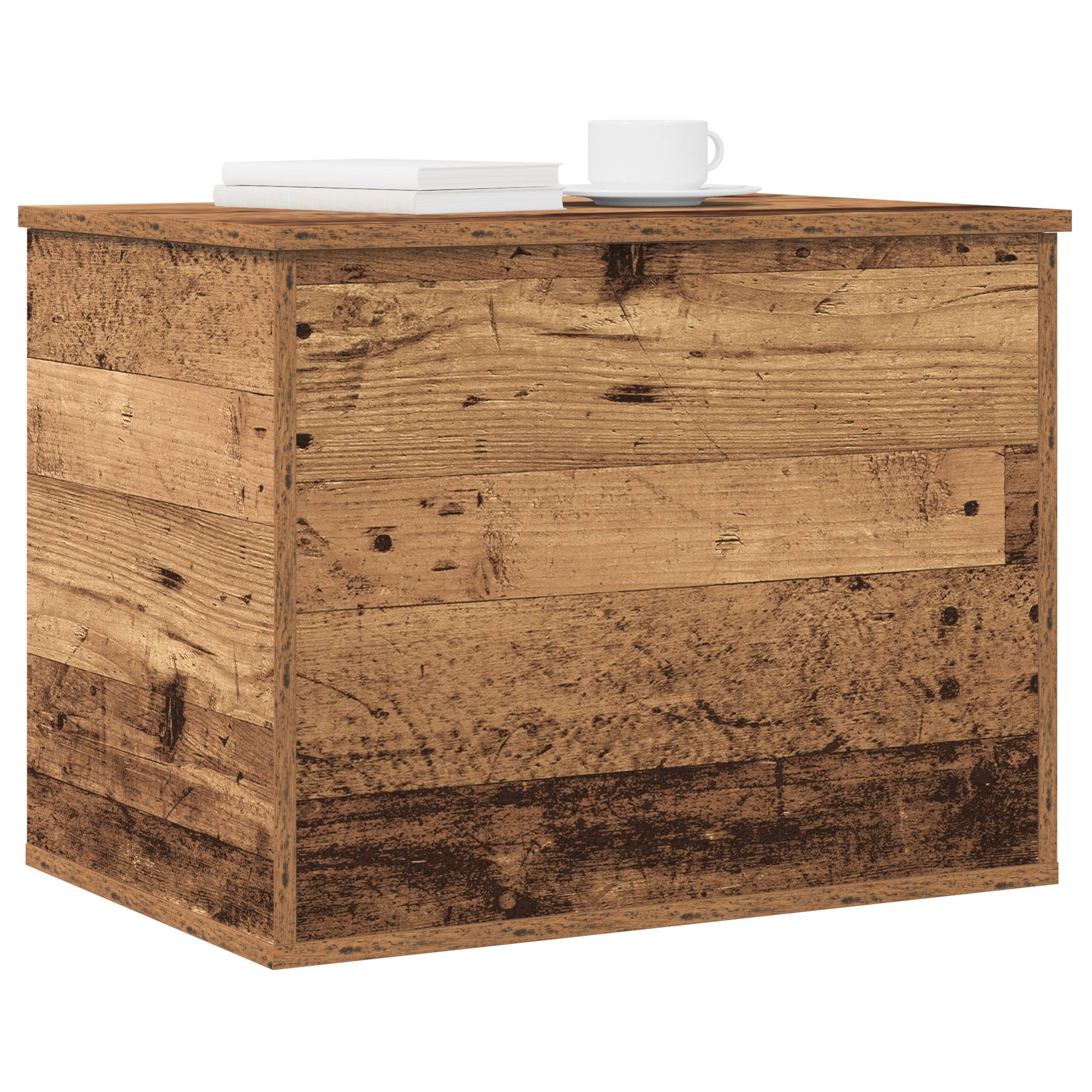 vidaXL Aufbewahrungsbox mit Deckel Altholz 60x42x46 cm Holzwerkstoff