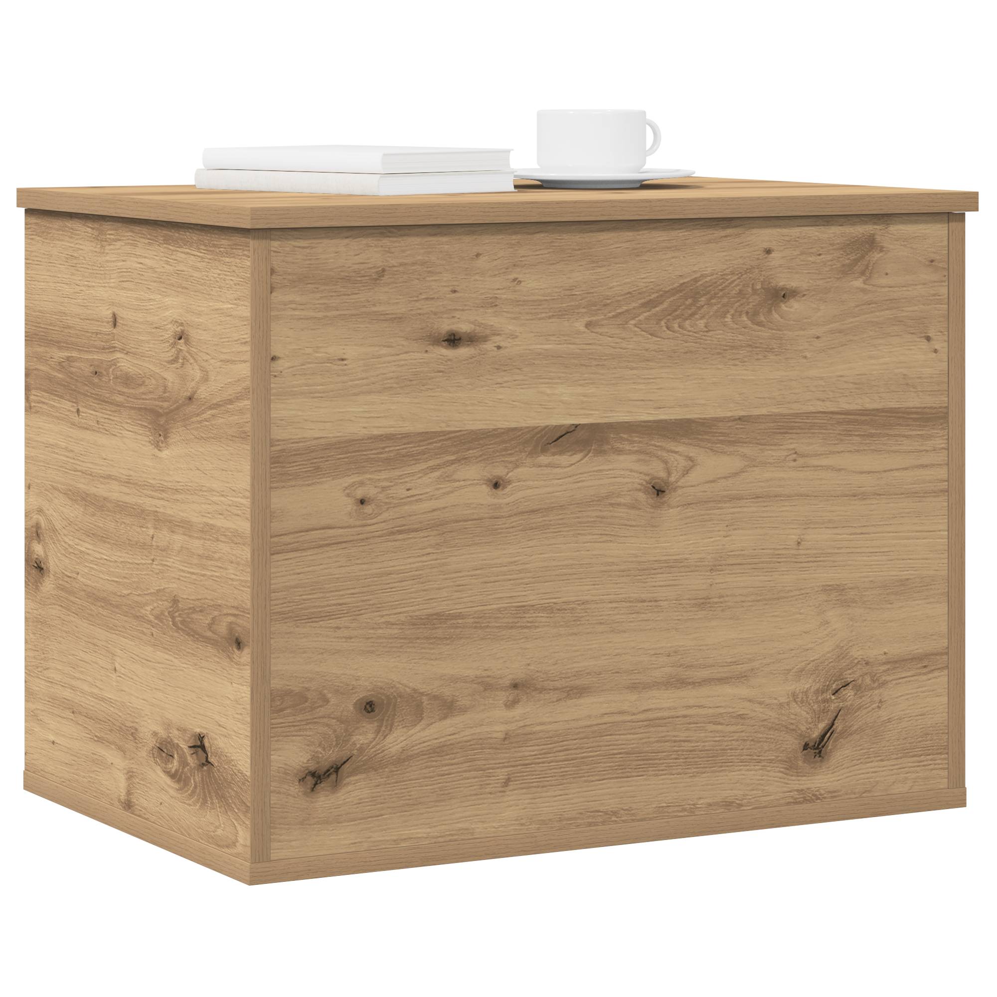 vidaXL Aufbewahrungsbox mit Deckel Artisan Eiche 60x42x46 cm