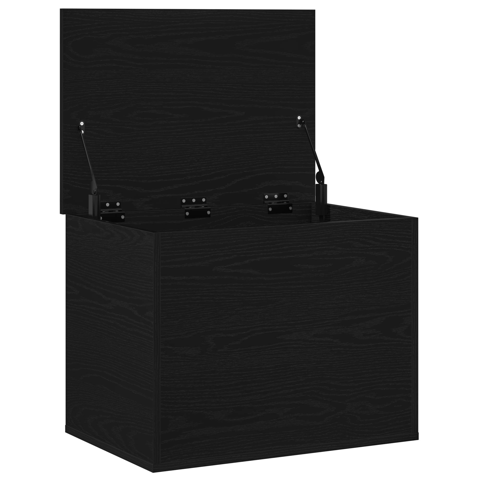 vidaXL Aufbewahrungsbox mit Deckel Schwarz Eiche 60x42x46 cm