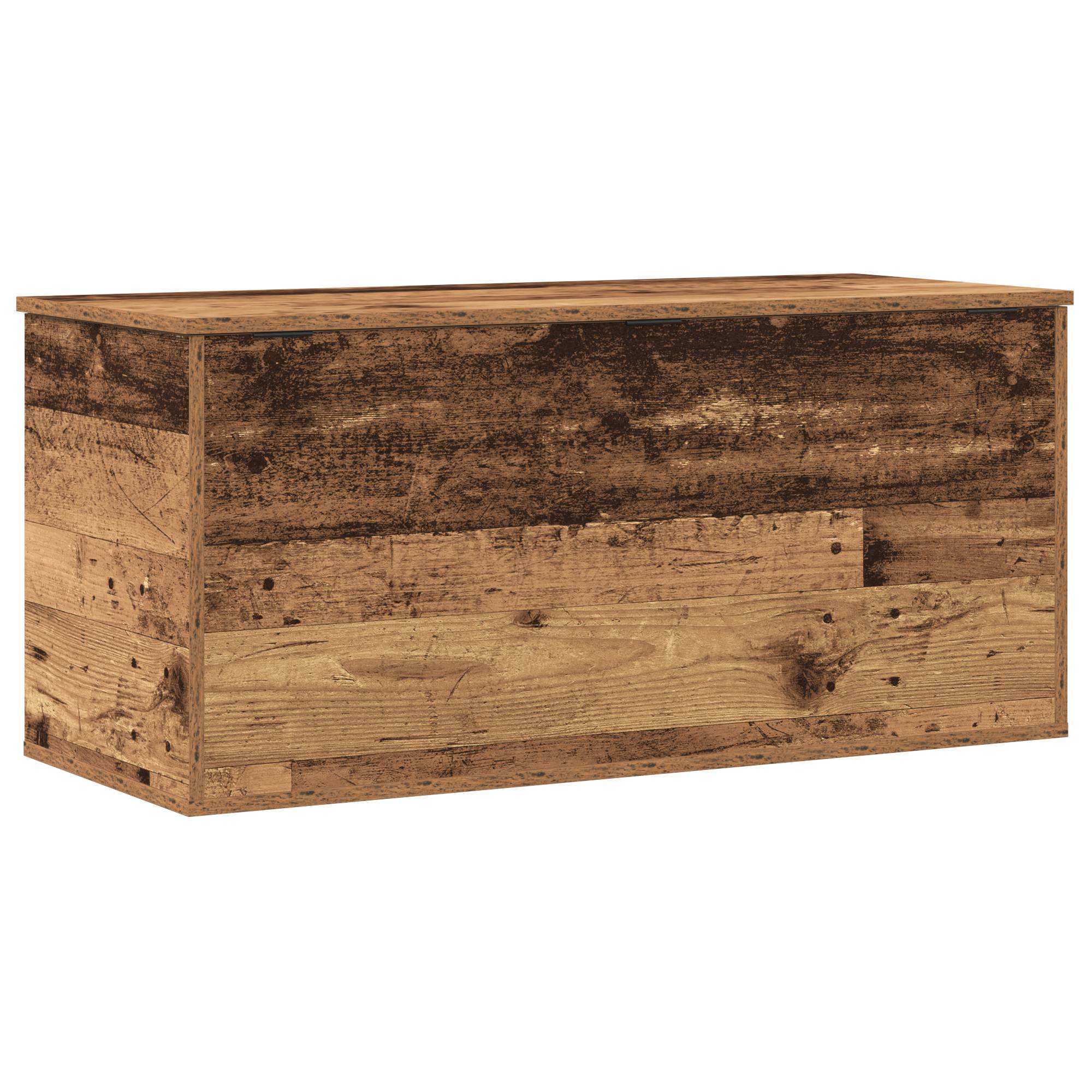 vidaXL Aufbewahrungsbox mit Deckel Altholz 100x42x46 cm Holzwerkstoff