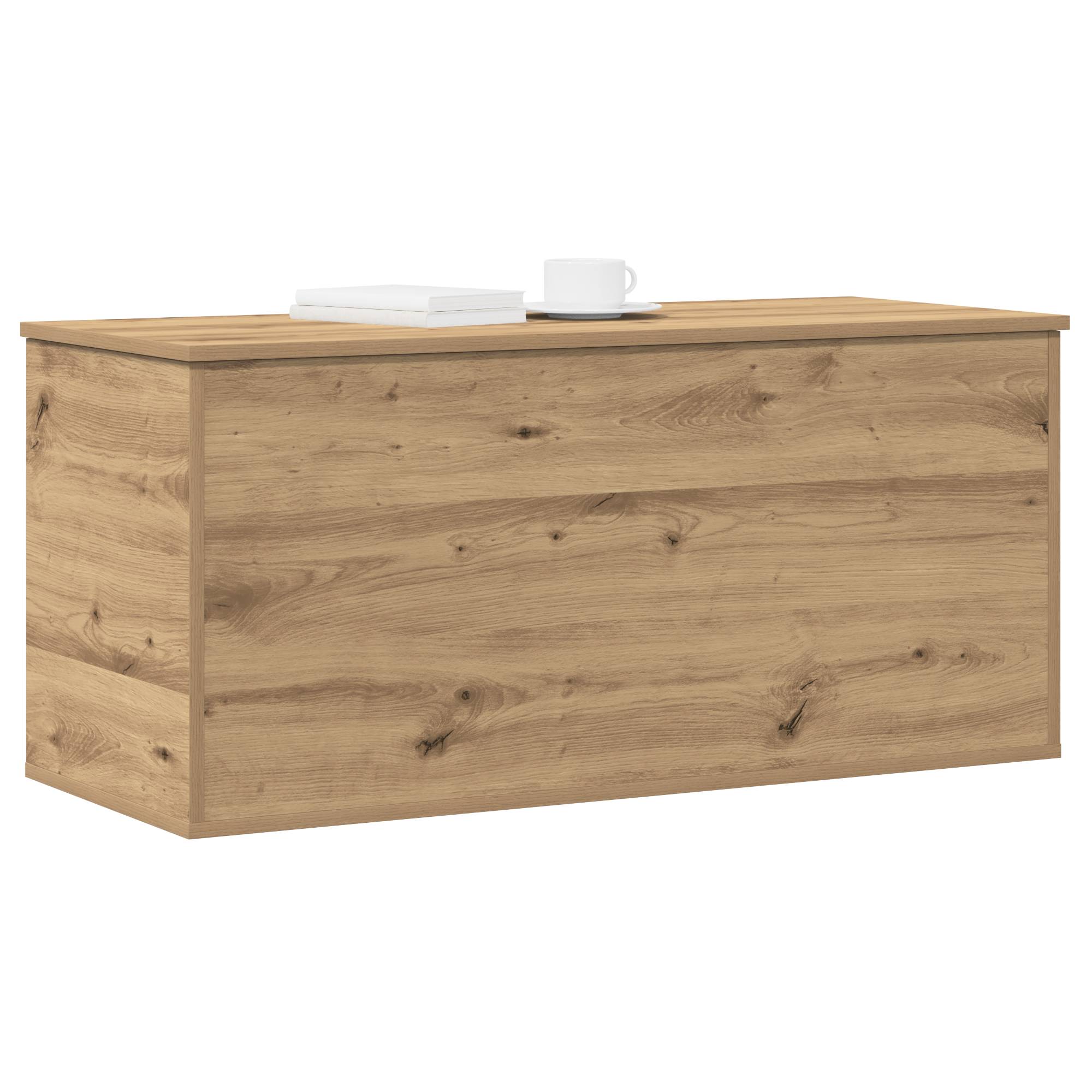vidaXL Aufbewahrungsbox mit Deckel Artisan Eiche 100x42x46 cm