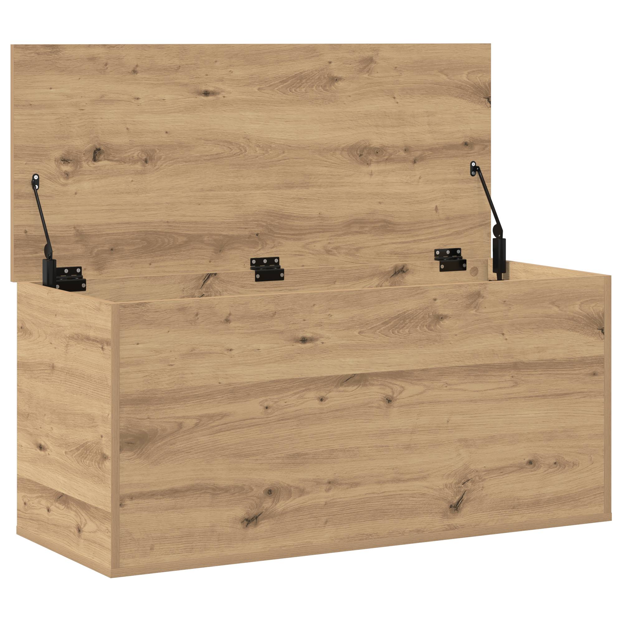 vidaXL Aufbewahrungsbox mit Deckel Artisan Eiche 100x42x46 cm