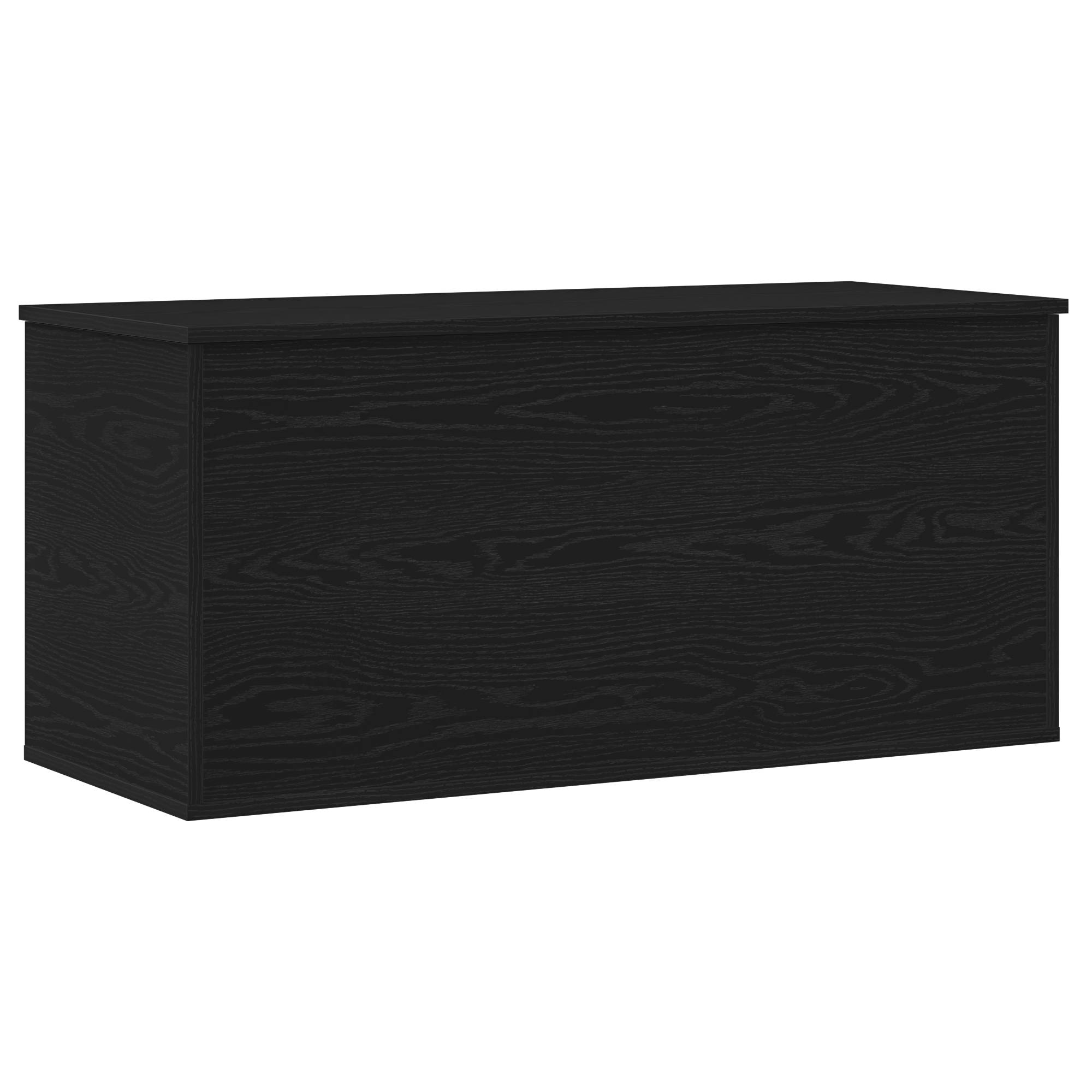 vidaXL Aufbewahrungsbox mit Deckel Schwarz Eiche 100x42x46 cm