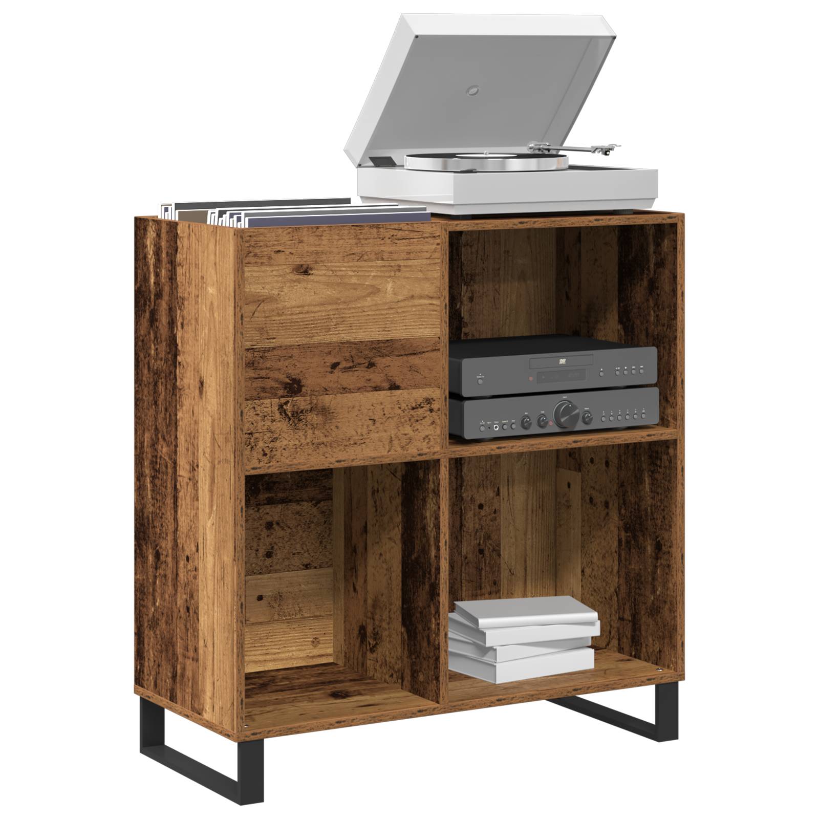 vidaXL Schallplattenschrank Artisan Eiche 84,5x38x89 cm Holzwerkstoff