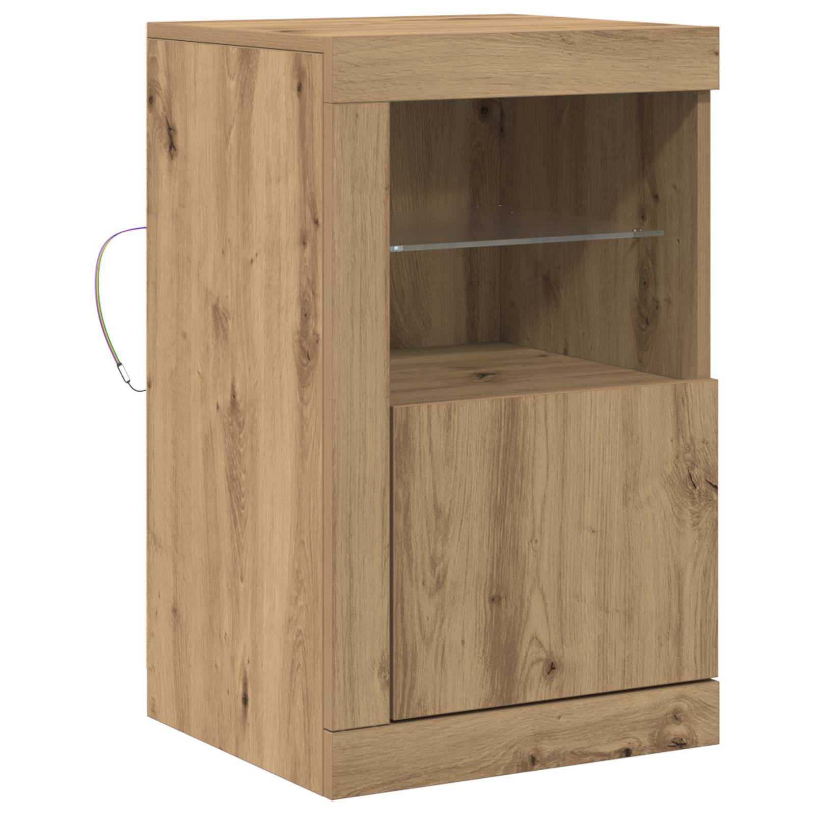 vidaXL Sideboard mit LED-Leuchten Artisan Eiche 41x37x67 cm