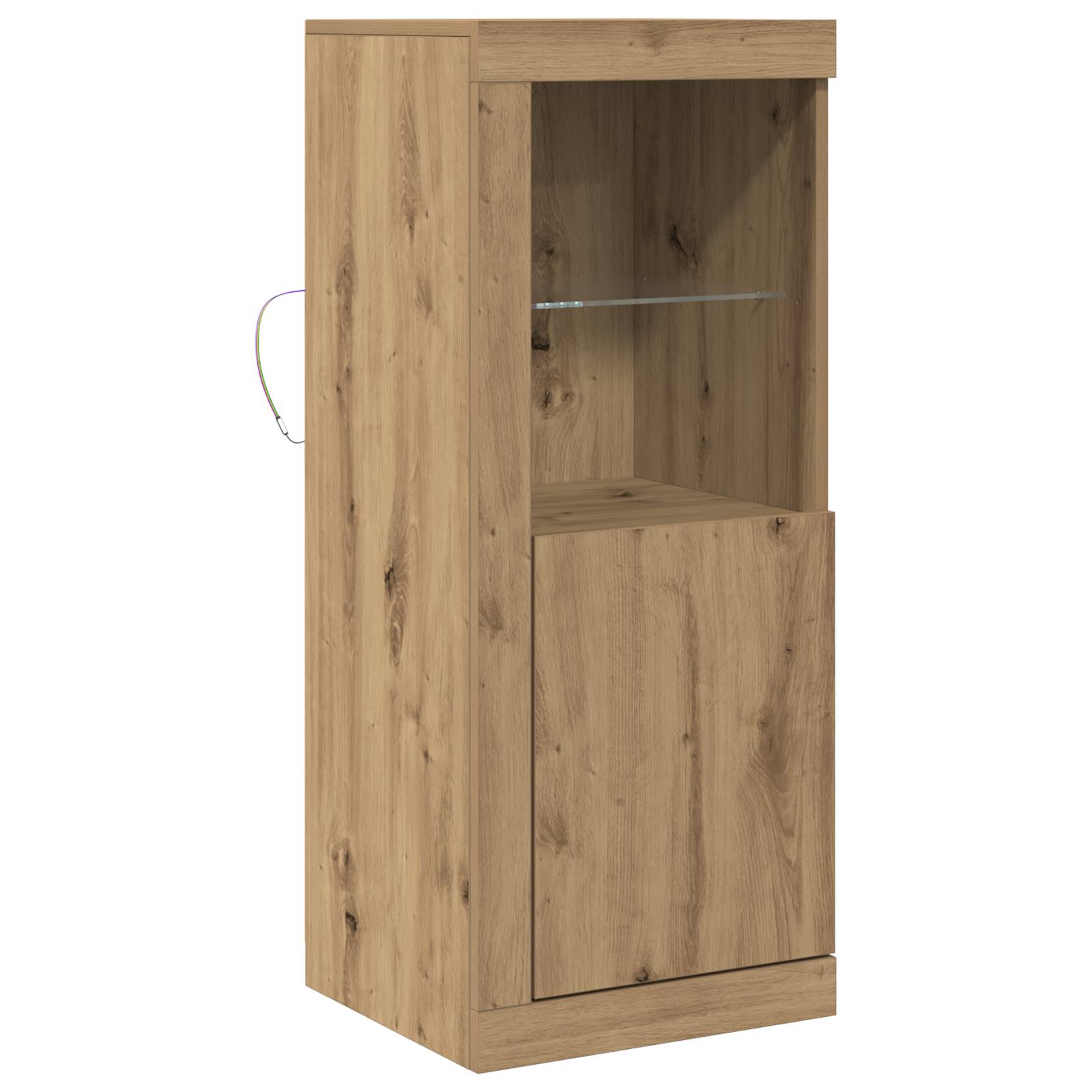 vidaXL Sideboard mit LED-Leuchten Artisan Eiche 41x37x100 cm