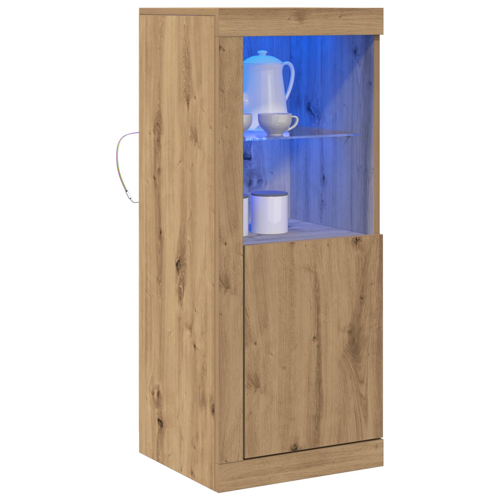 vidaXL Sideboard mit LED-Leuchten Artisan Eiche 41x37x100 cm