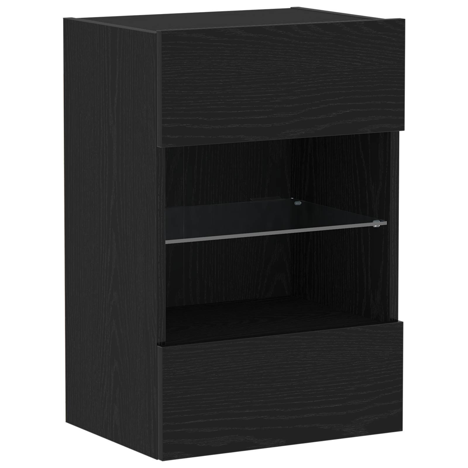 vidaXL LED TV-Schrank Schwarz Eiche 40x30x60,5cm Holzwerkstoff