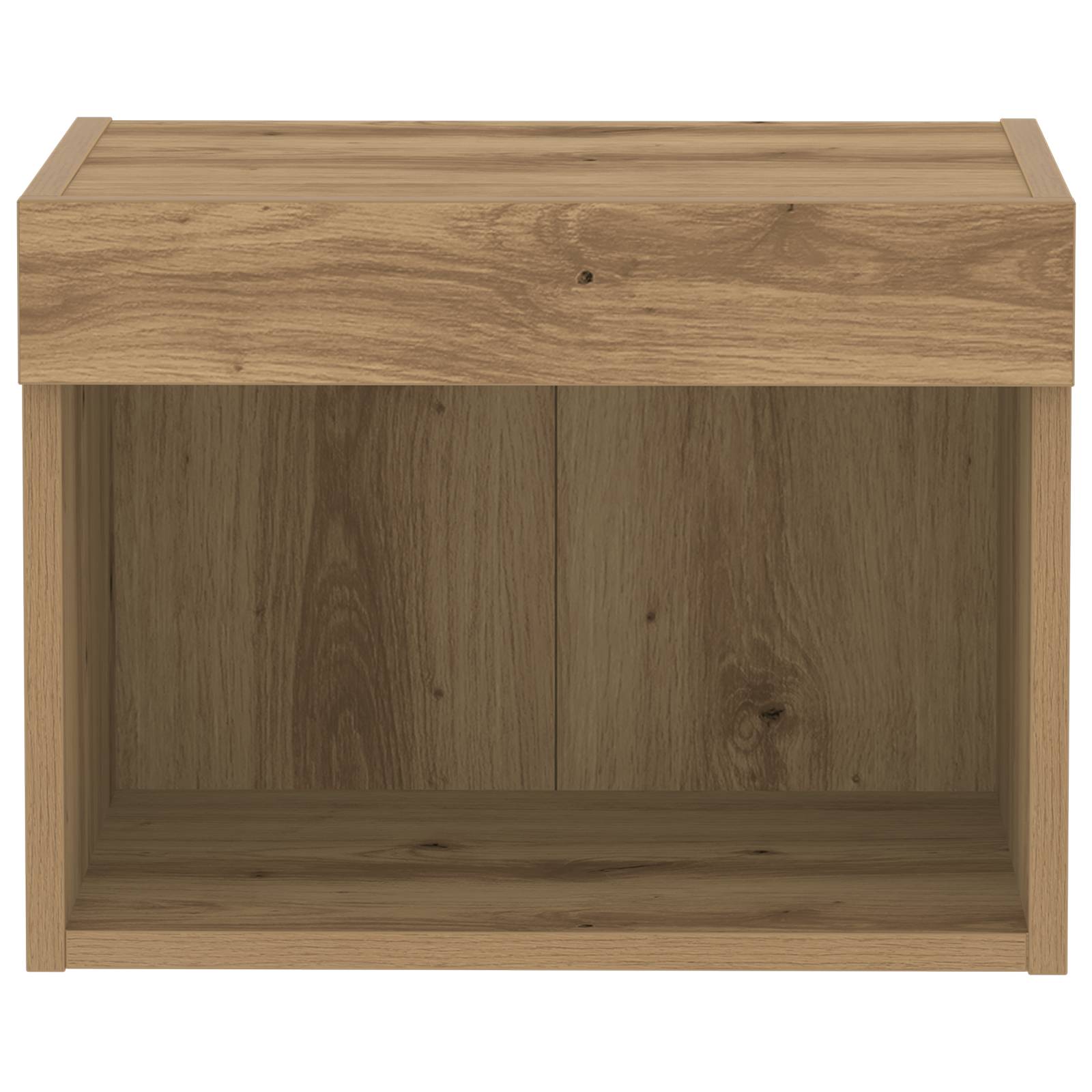vidaXL Wandschrank mit LED-Leuchten Artisan Eiche 40x30x30 cm