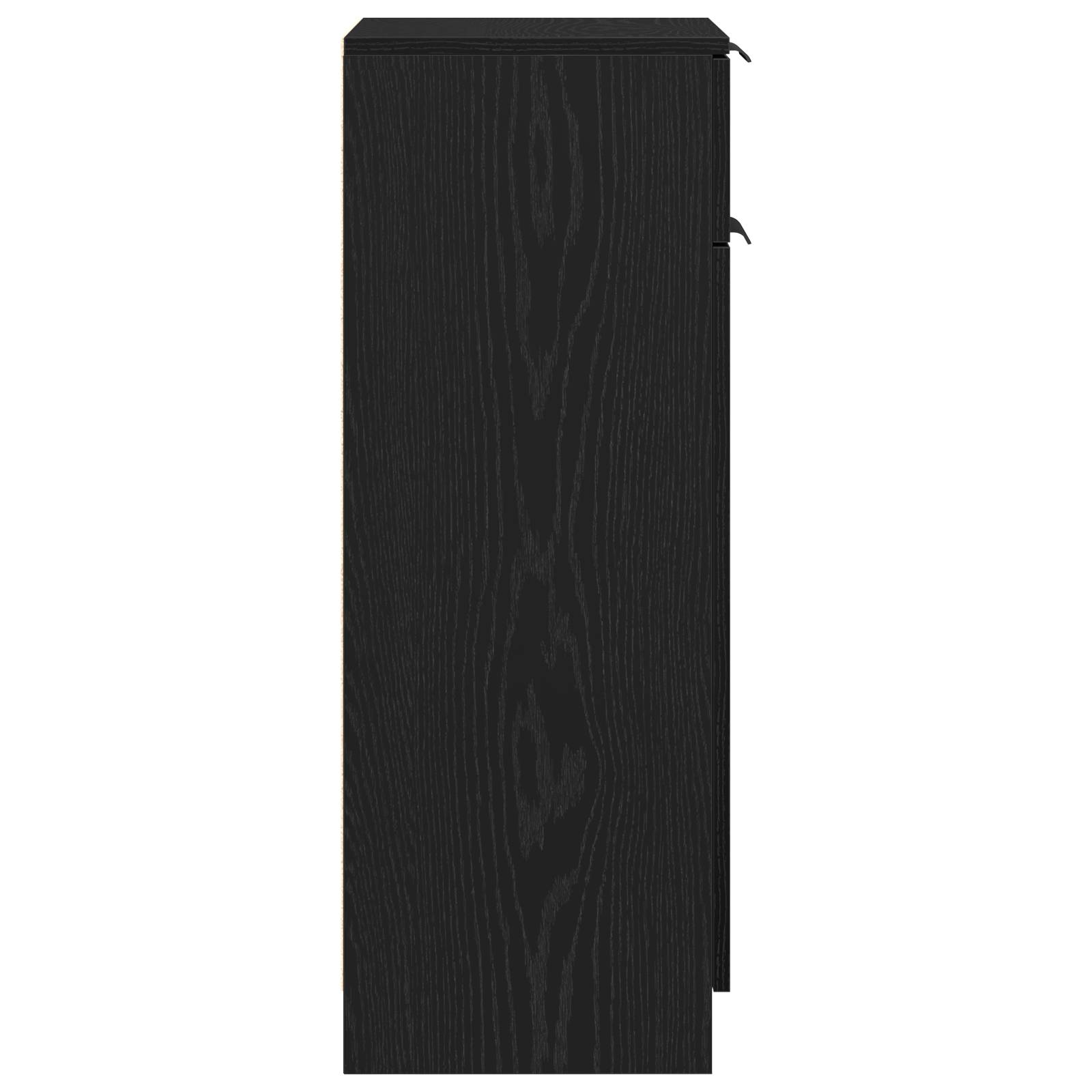 vidaXL Badschrank Schwarz Eiche 32x34x90 cm Holzwerkstoff