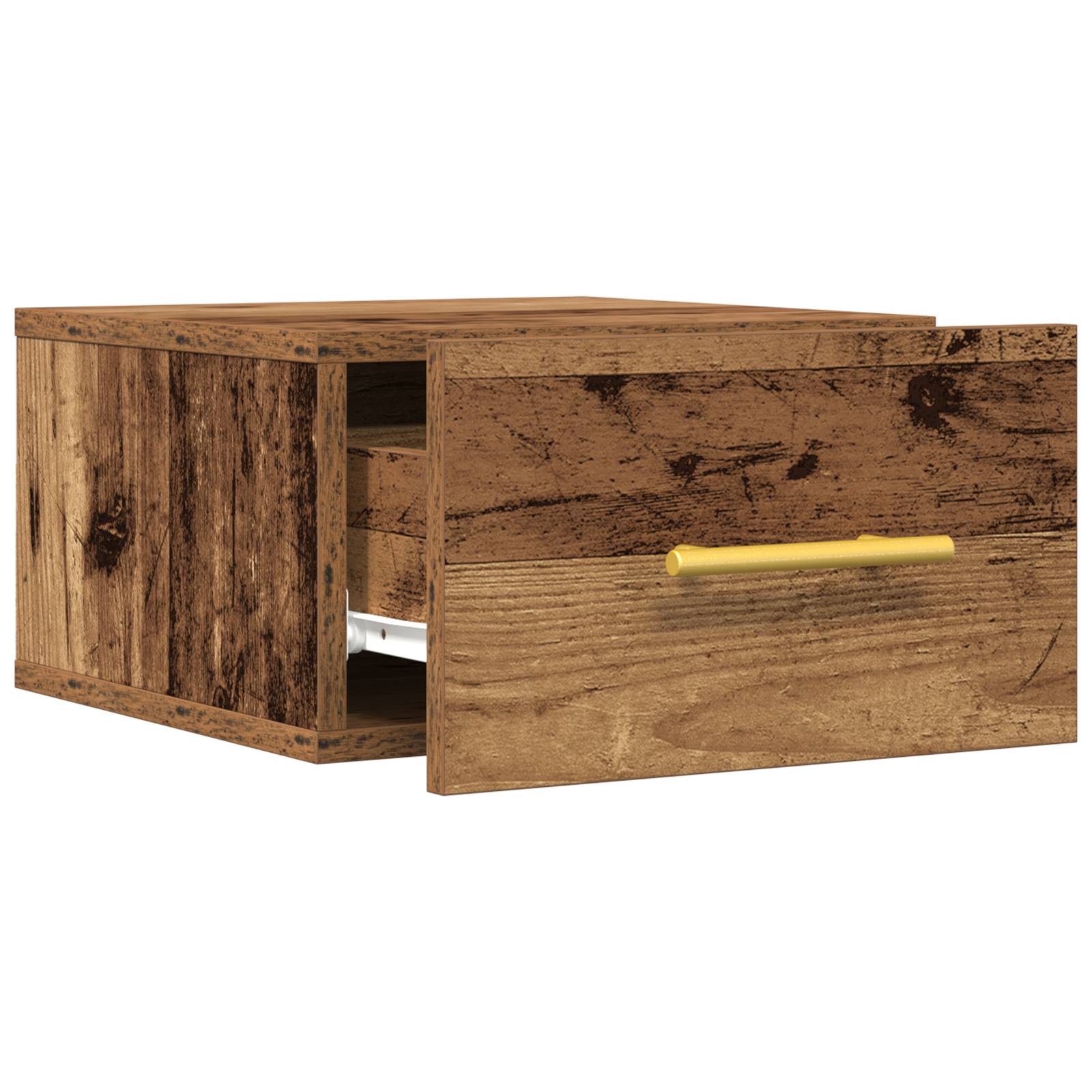 vidaXL Wand-Nachttische 2 Stk. Altholz 35x35x20 cm