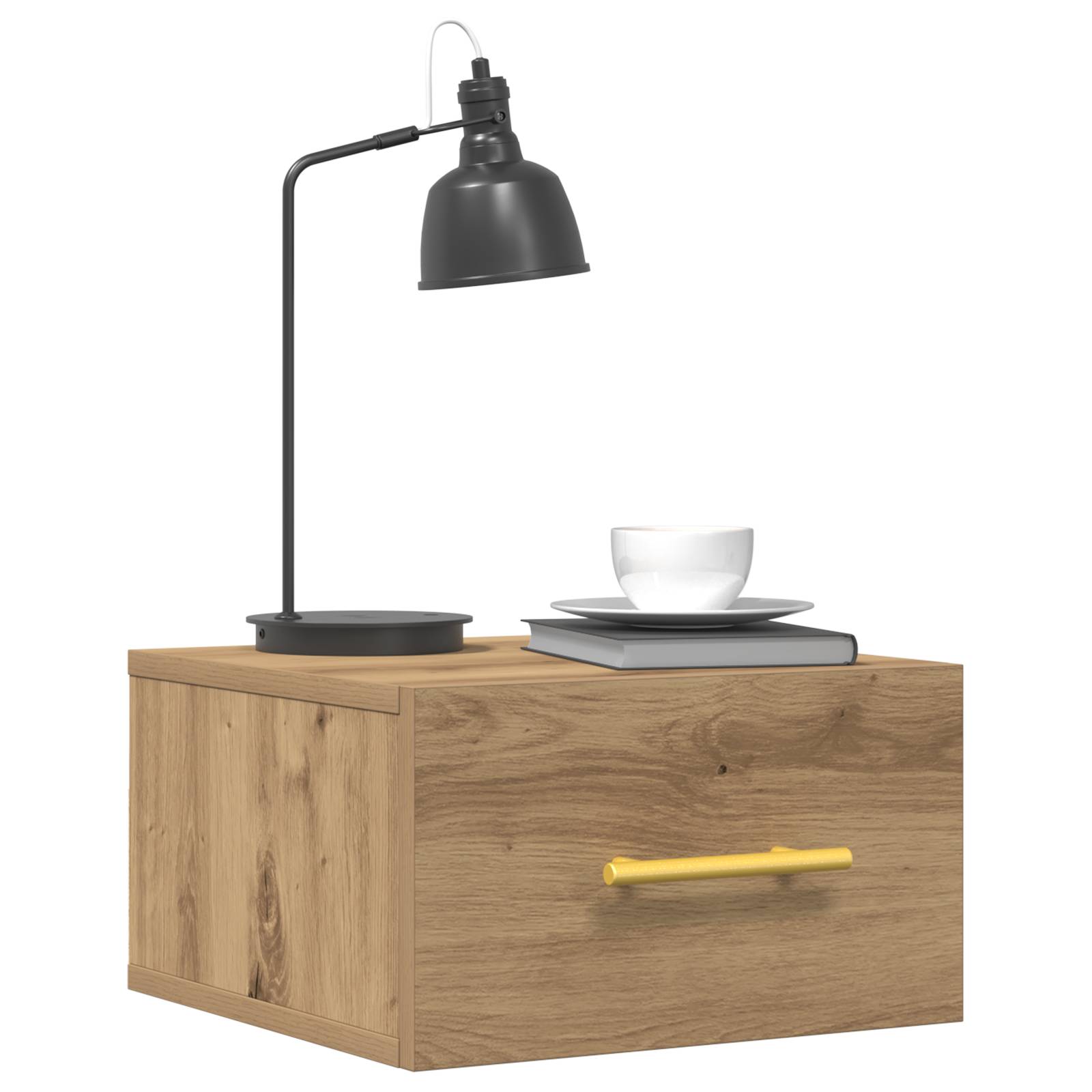 vidaXL Wand-Nachttisch Artisan Eiche 35x35x20 cm