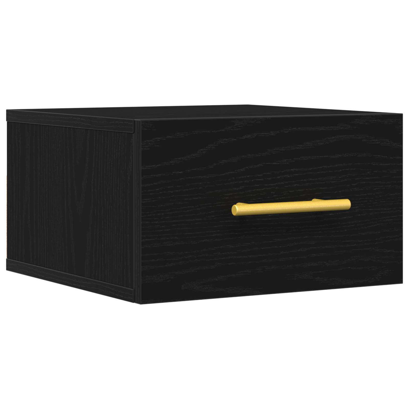 vidaXL Wand-Nachttisch Schwarz Eiche 35x35x20 cm