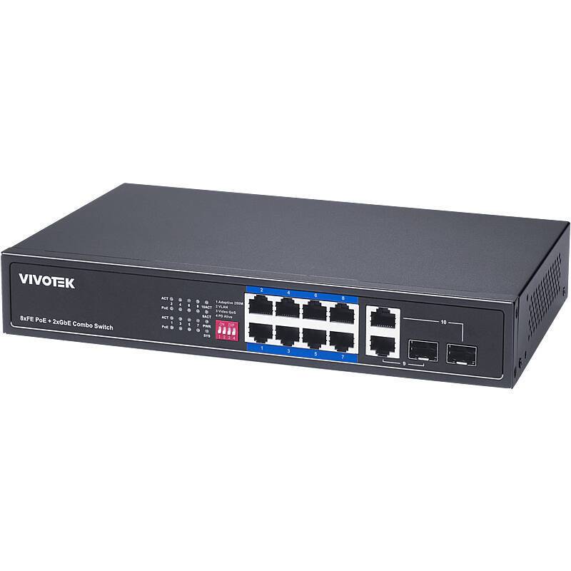 „VIVOTEK 8-Port PoE 2-Gigabit Combo Switch