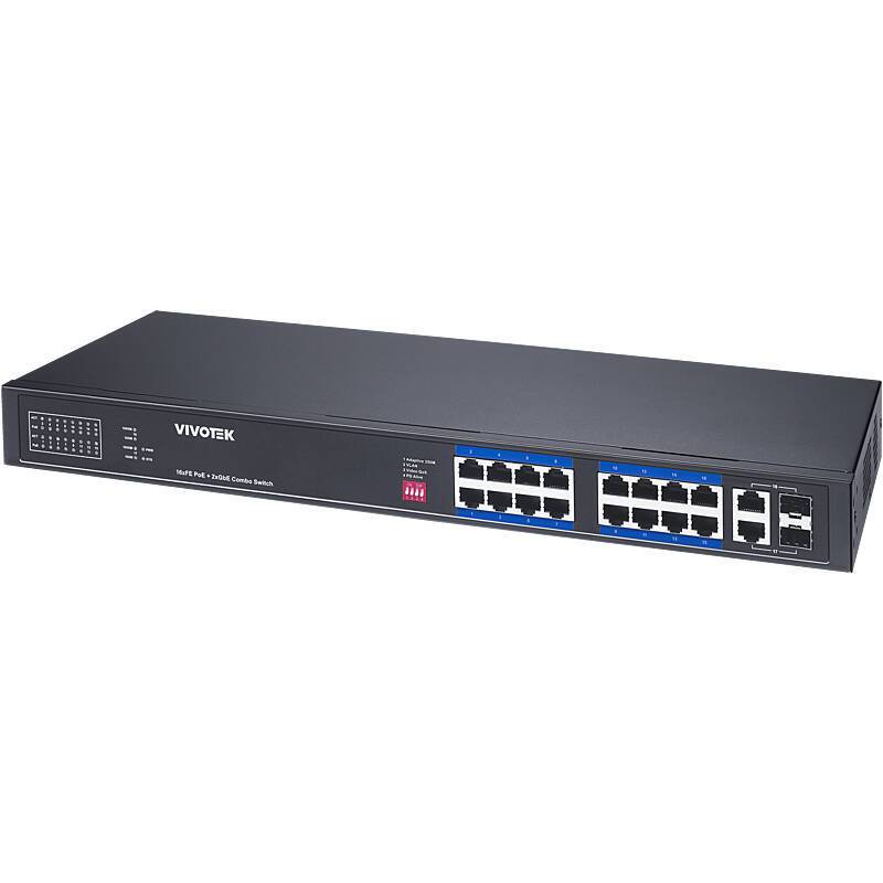 VIVOTEK AW-FGT-180P-250 Switch unman. 18-Port, PoE, Switch - Modell: P-Serie | PoE-Stromversorgung | Anwendung: Videoüb