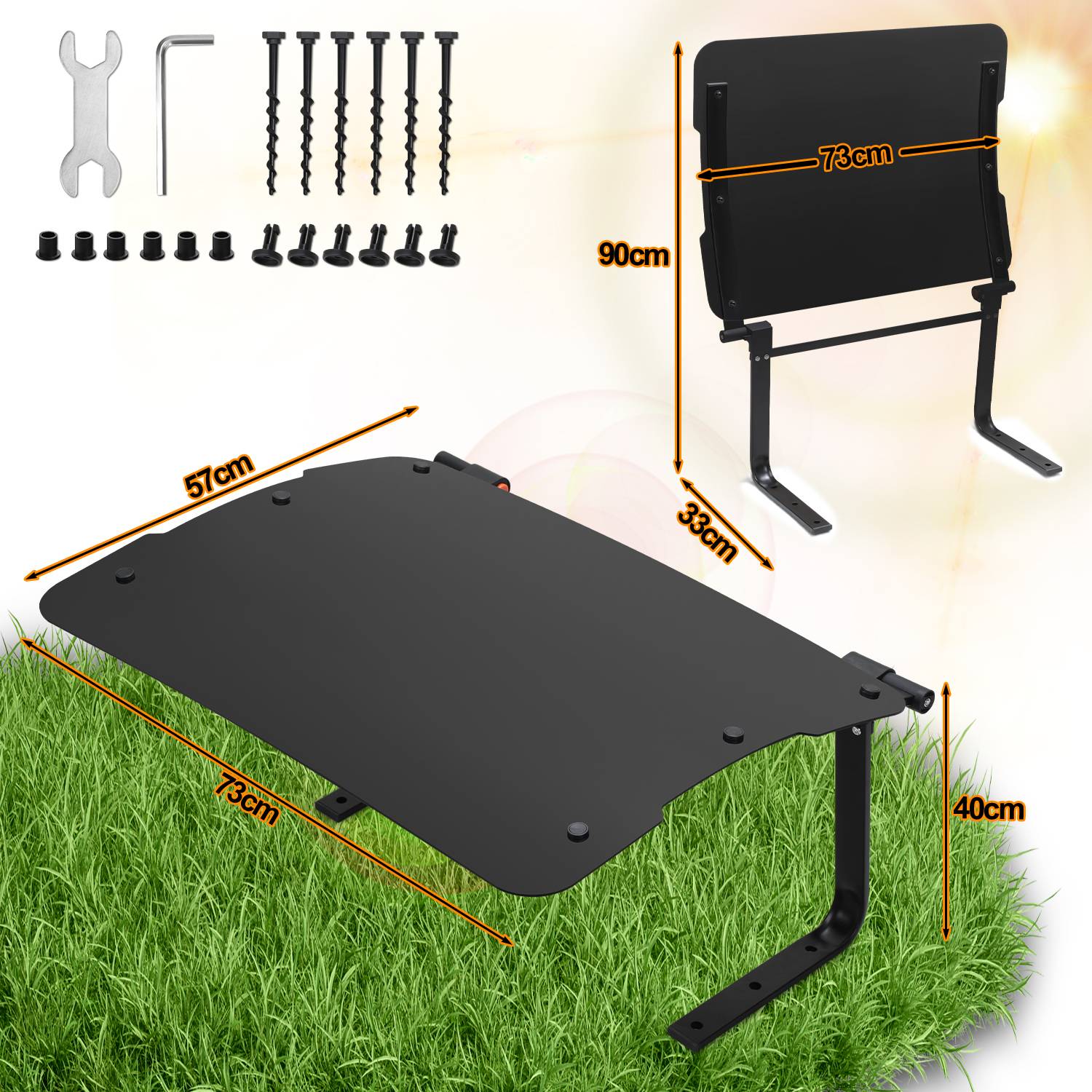 Rasenmäher Garage Klappbare Überdachung 73x57x40cm Schwarz Dach für Mähroboter Carport Stahlrahmen Metall Pulverbeschichtet