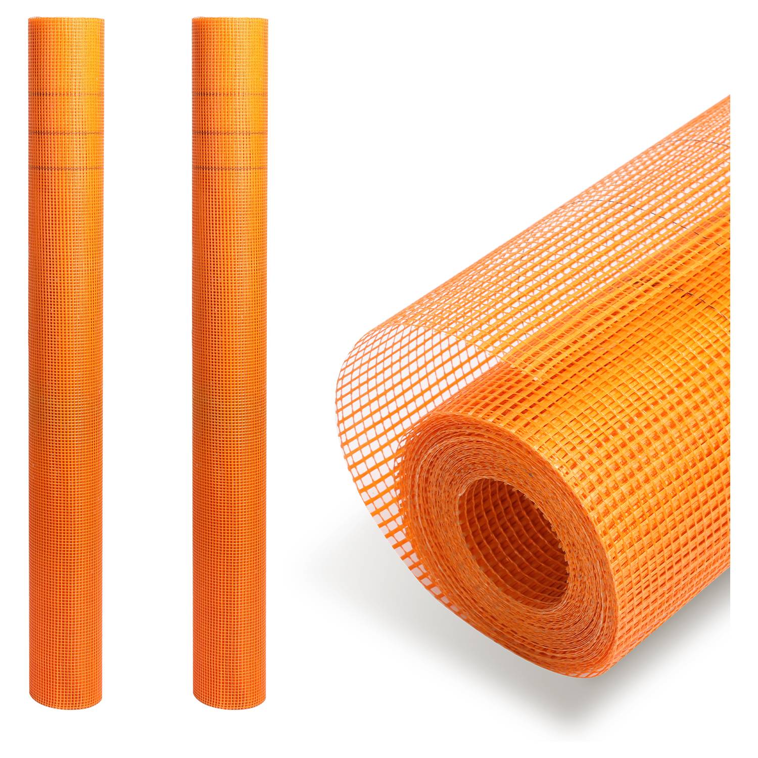 2 Rolle Armierungsgewebe 160g/m² 4x4mm Putzgewebe Glasfasergewebe Gewebe Orange 100m²