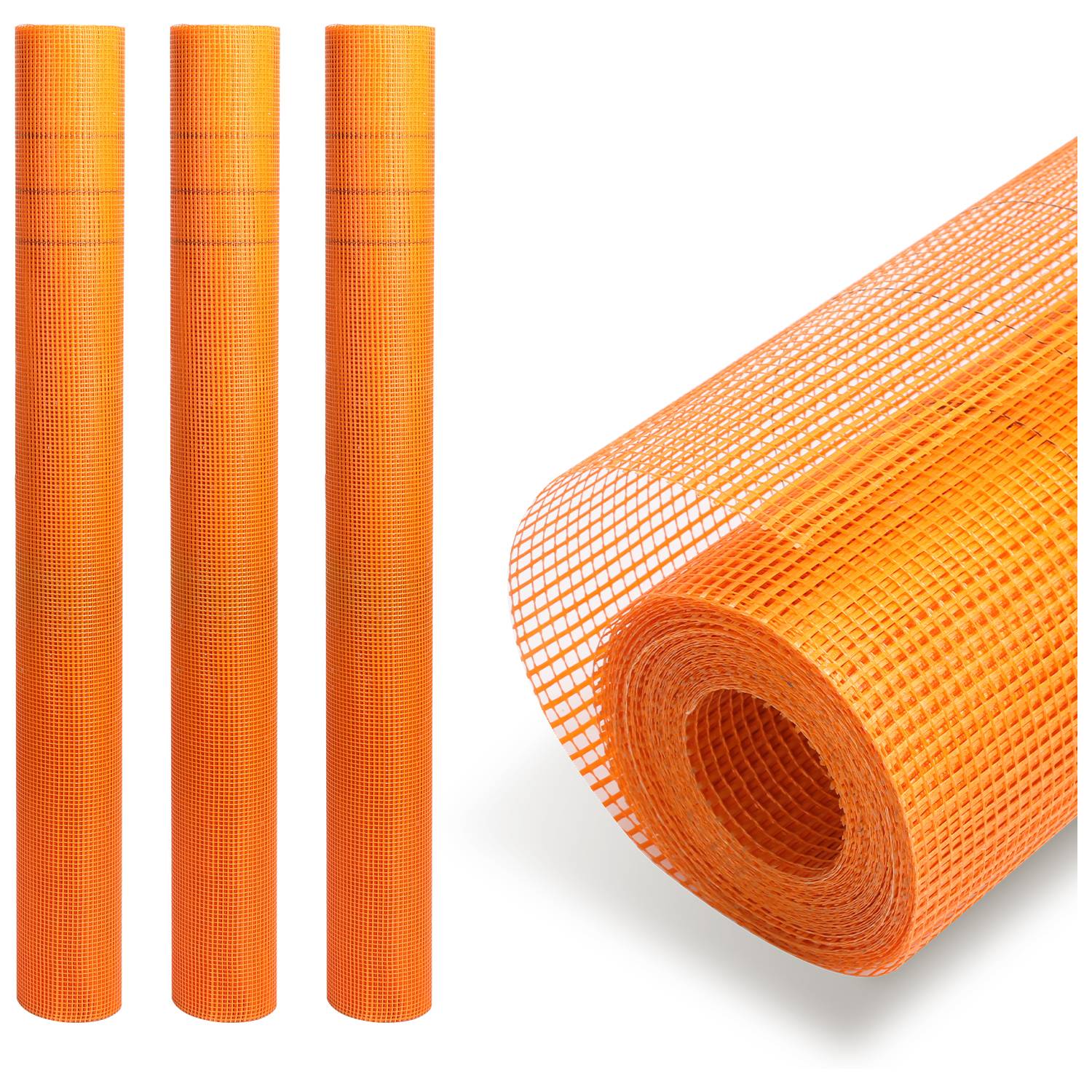 3 Rolle Armierungsgewebe 160g/m² 4x4mm Putzgewebe Glasfasergewebe Gewebe Orange 150m²