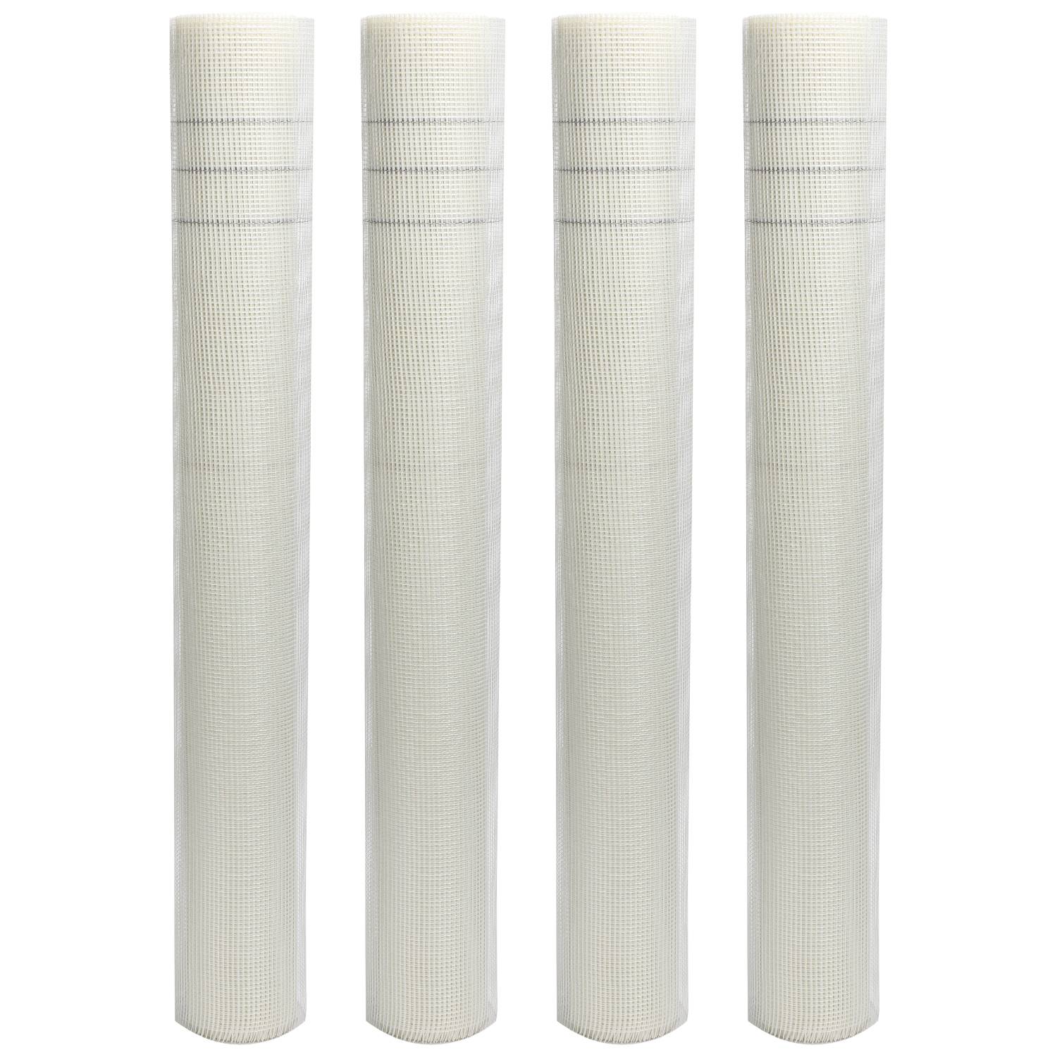 4 Rolle Armierungsgewebe 160g/m² 4x4mm Putzgewebe Glasfasergewebe Gewebe Weiß 200m²