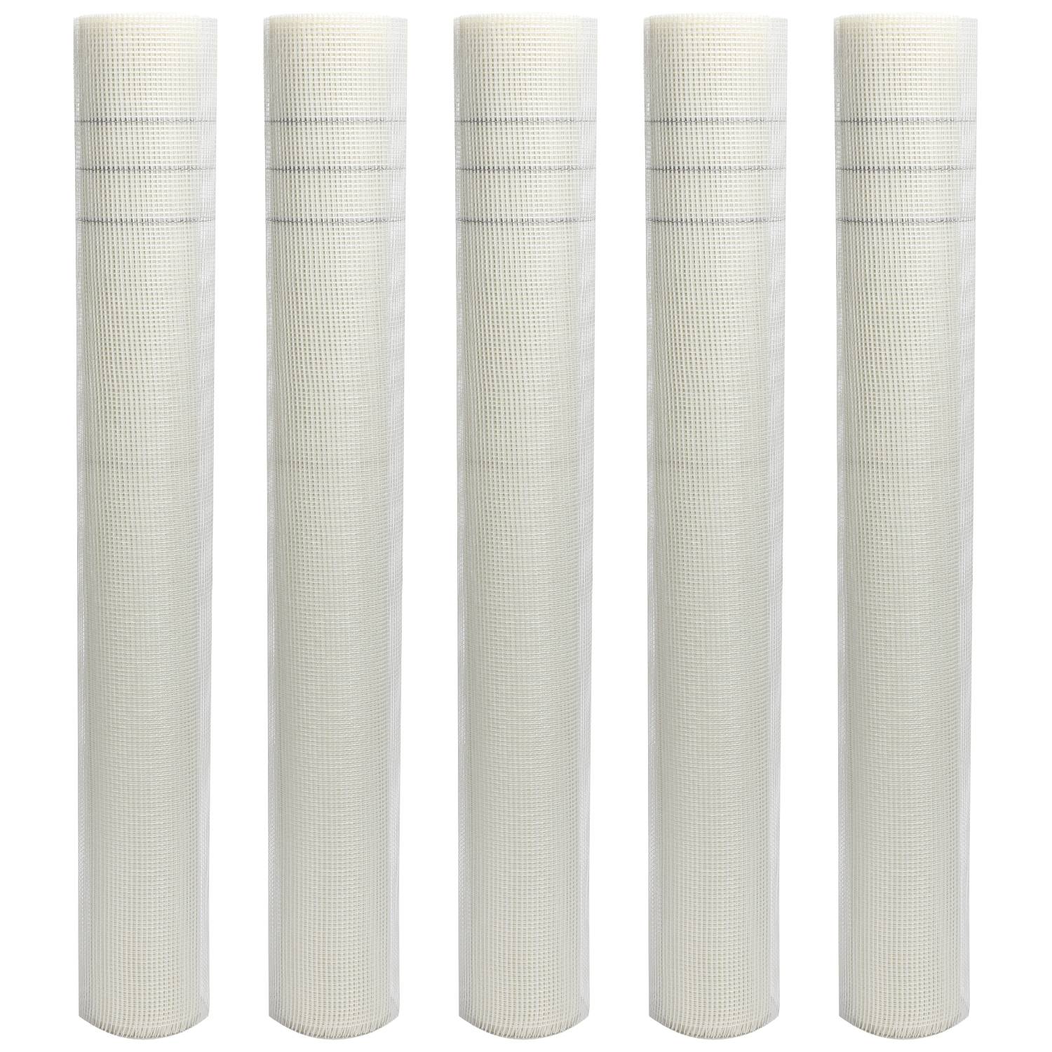 5 Rolle Armierungsgewebe 160g/m² 4x4mm Putzgewebe Glasfasergewebe Gewebe Weiß 250m²