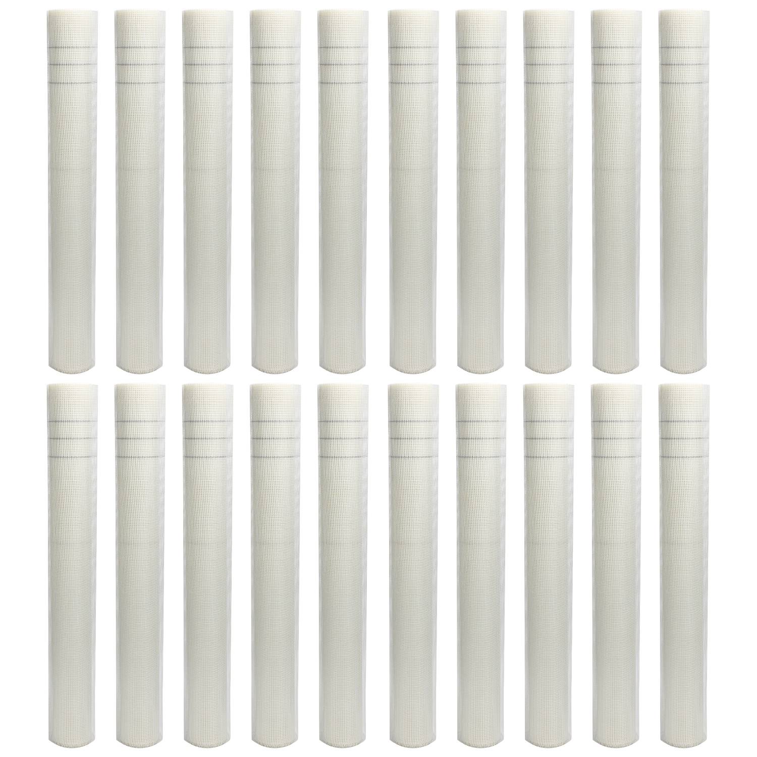 20 Rolle Armierungsgewebe 160g/m² 4x4mm Putzgewebe Glasfasergewebe Gewebe Weiß 1000m²